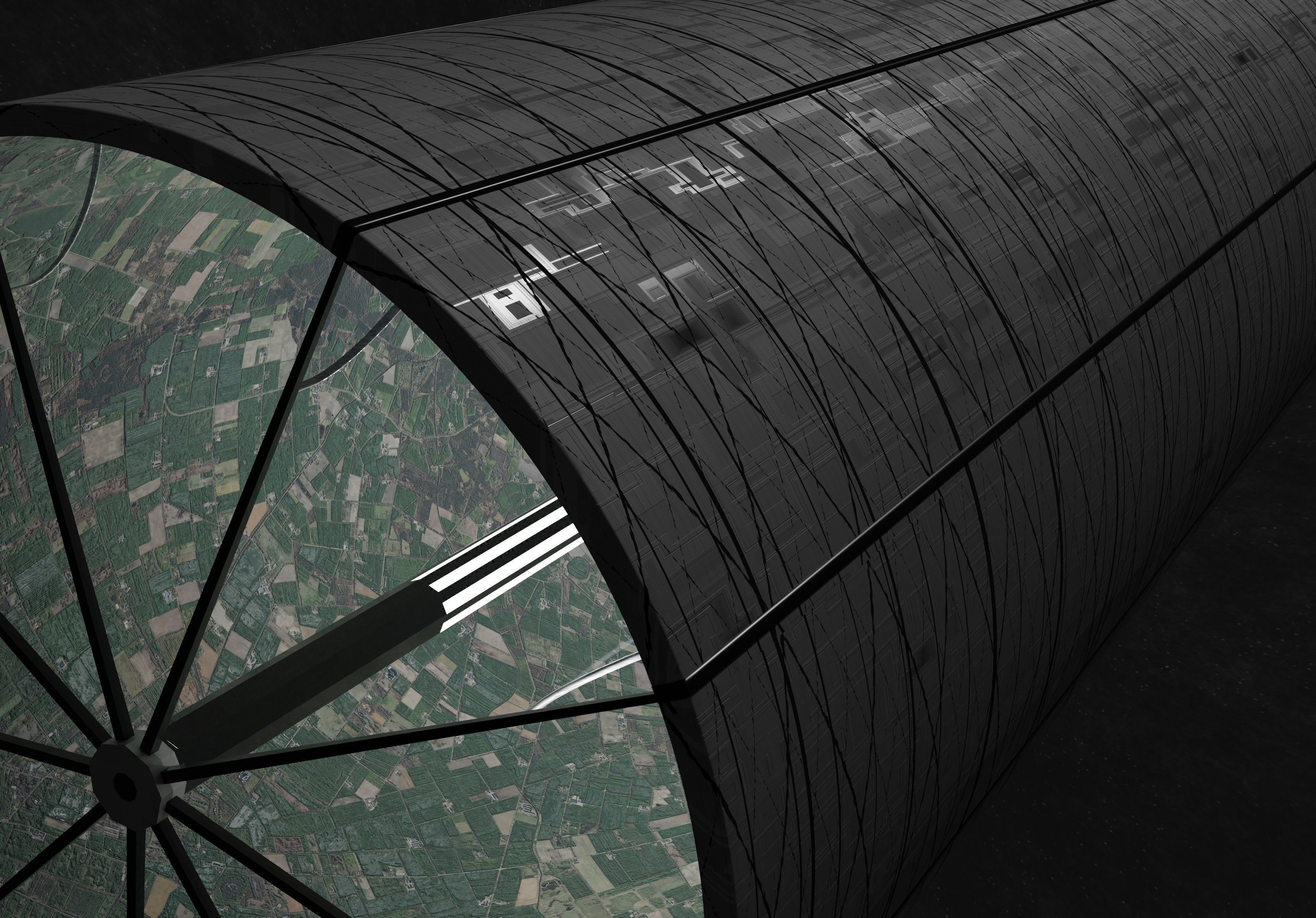 O Neill cylinder 1  Low-poly 3D model_3