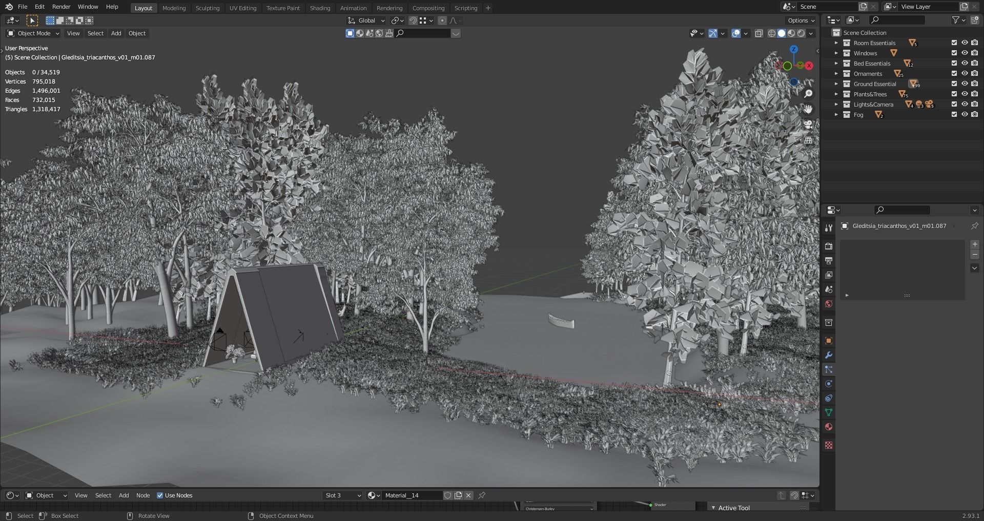 Nature Bedroom 3D model_10