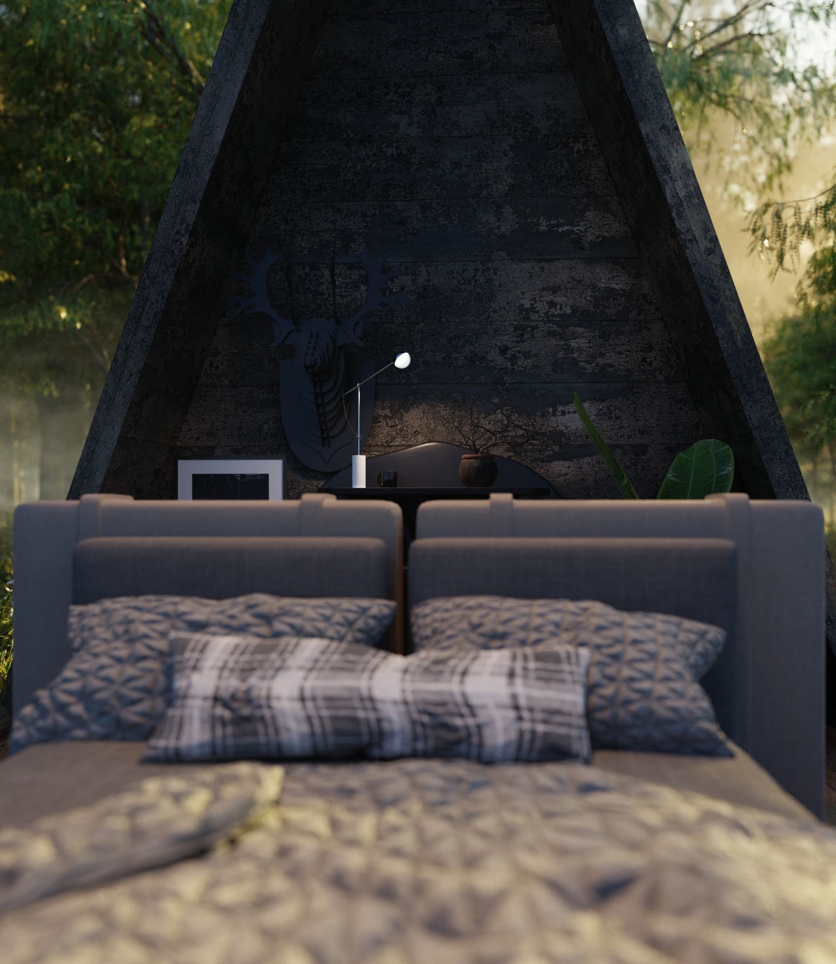 Nature Bedroom 3D model_4