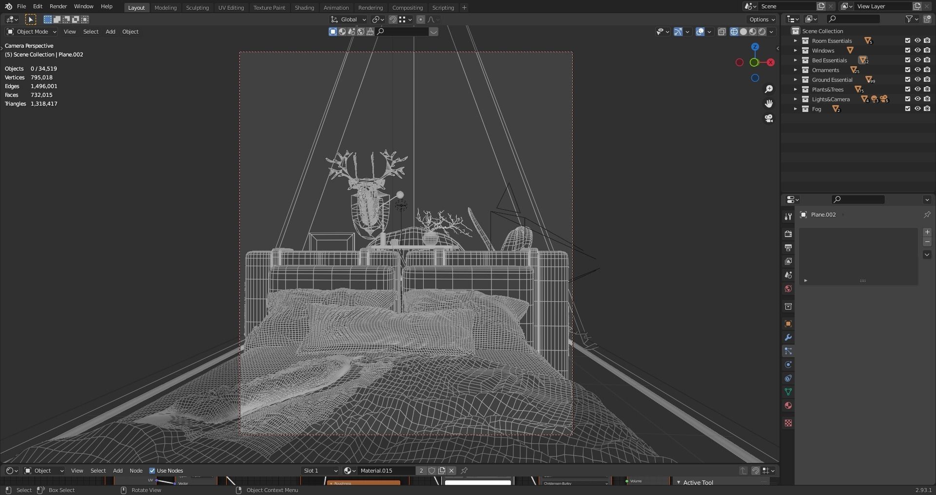 Nature Bedroom 3D model_9
