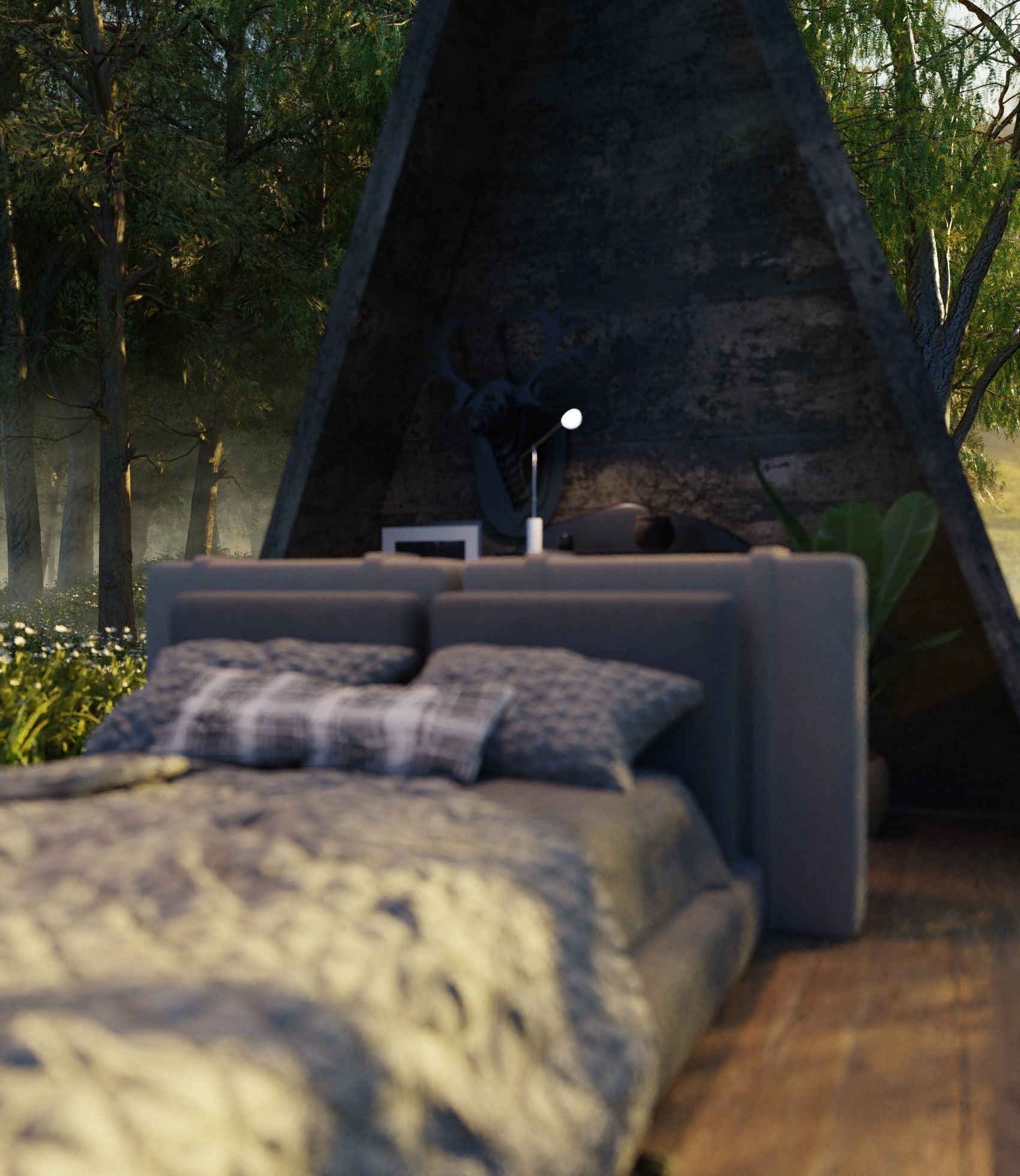 Nature Bedroom 3D model_2