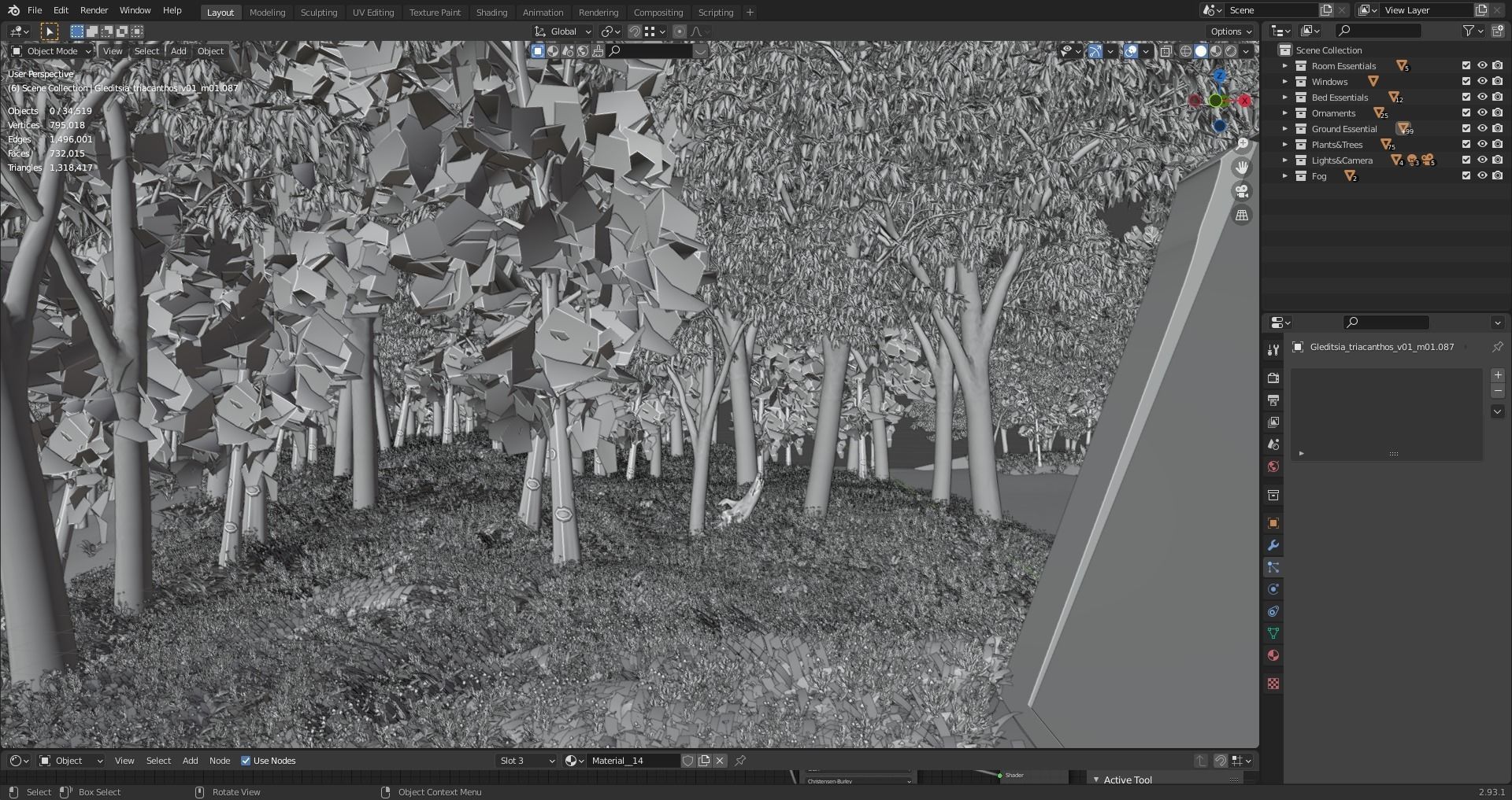 Nature Bedroom 3D model_11