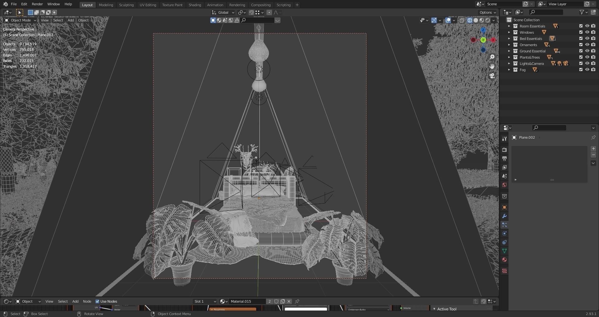 Nature Bedroom 3D model_5