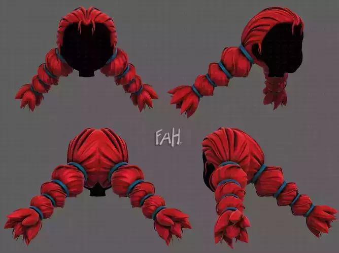 3D Hair style for girl V93