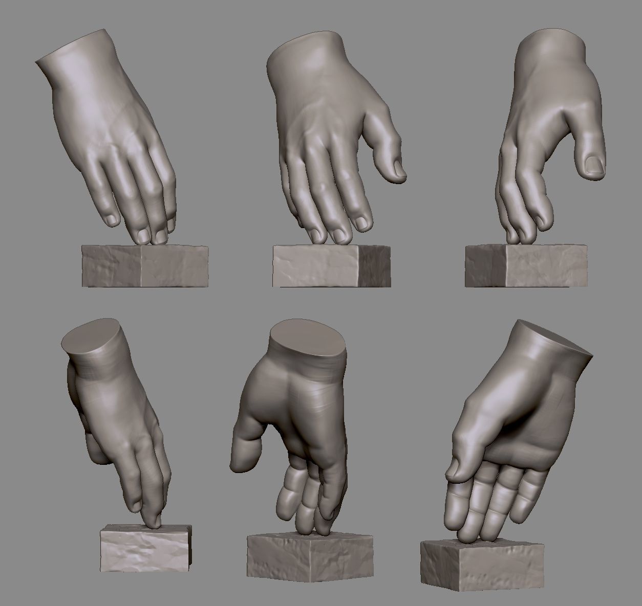 Hand  Sculpture 1 3D print model_3