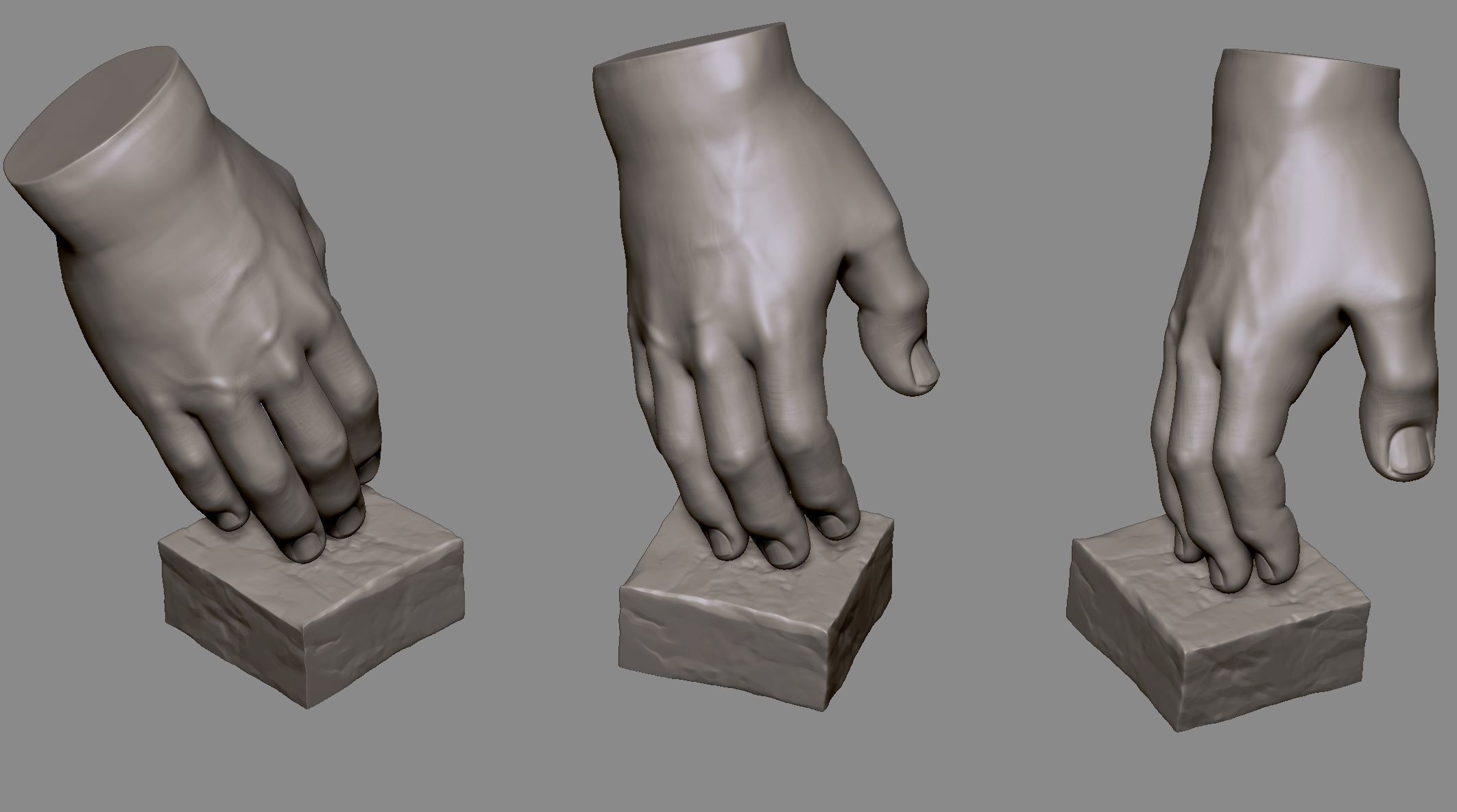 Hand  Sculpture 1 3D print model_2