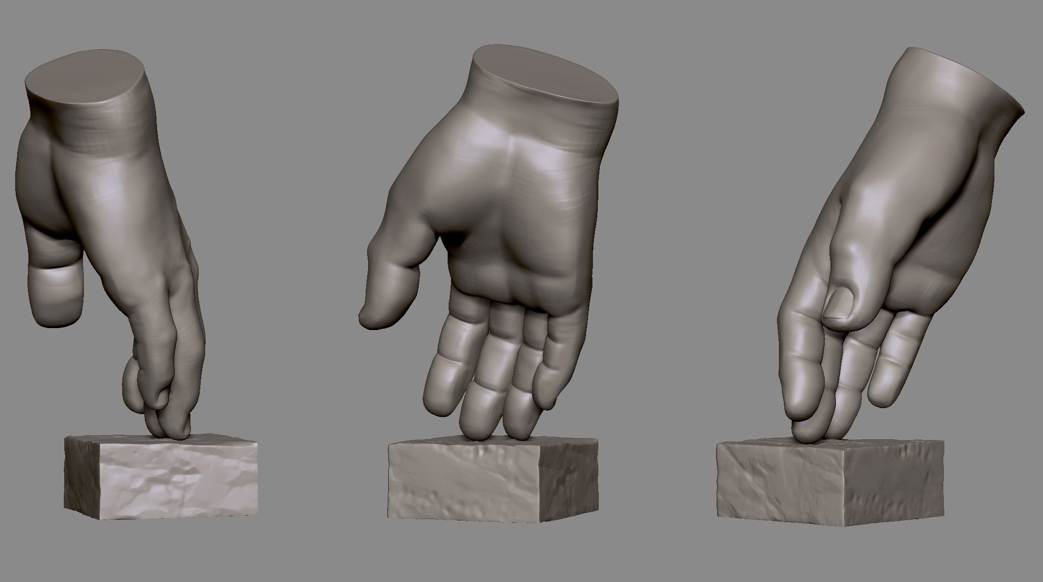 Hand  Sculpture 1 3D print model_1