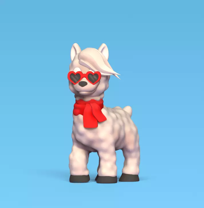 Stylish Llama 3D print model