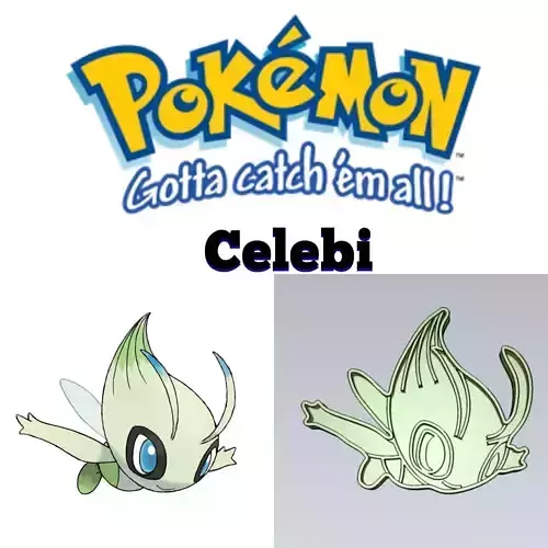 Pokemon Celebi Cookie Cutter Stamp Cake Decorating  3D model