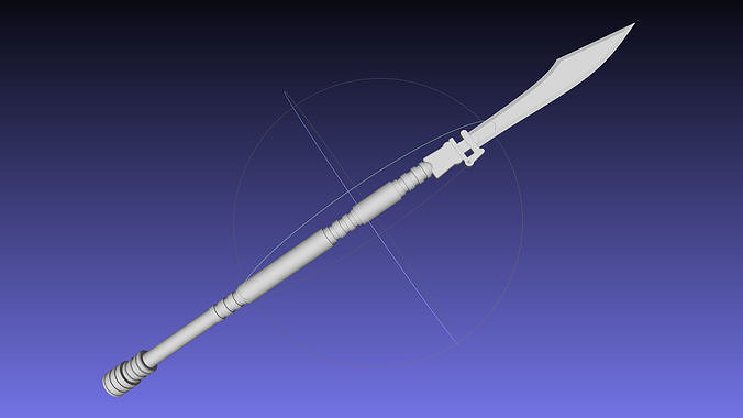 Star Wars Last Jedi Praetorian Guard Bladed Staff 3D print model