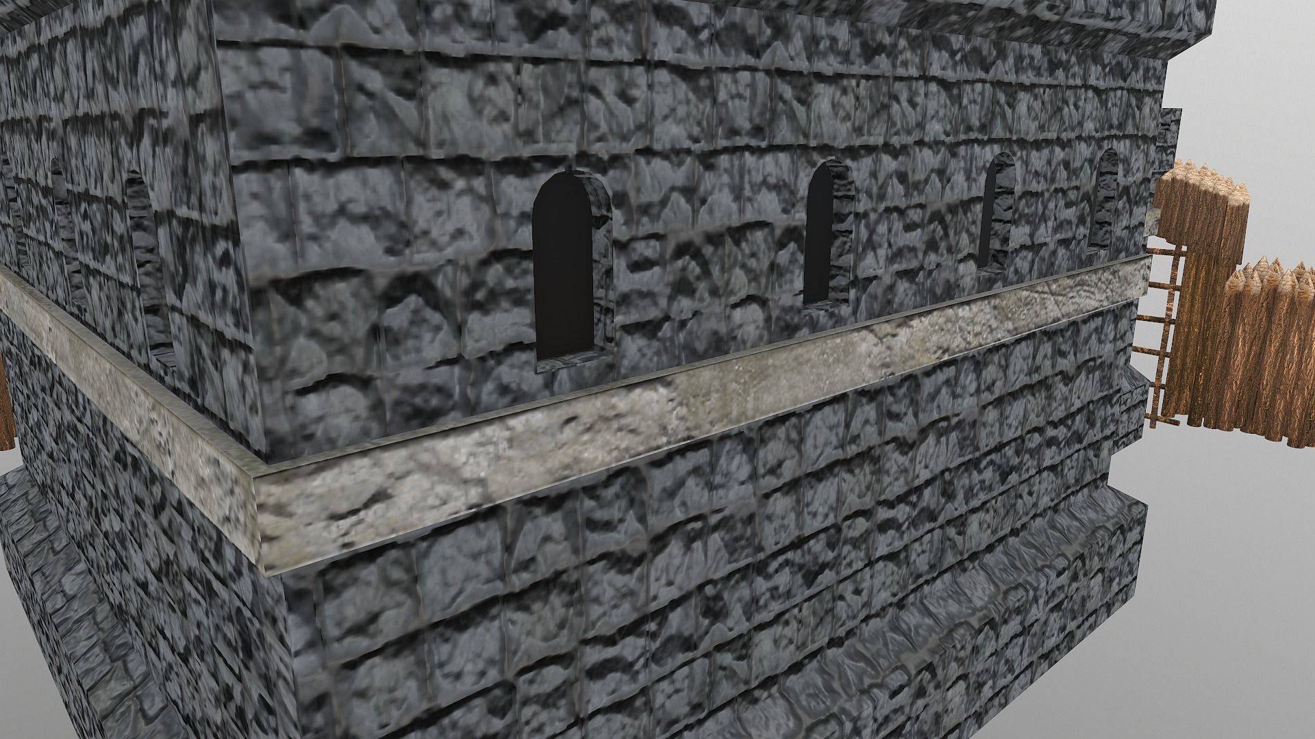 Medieval Castle Level 1  3D model_15