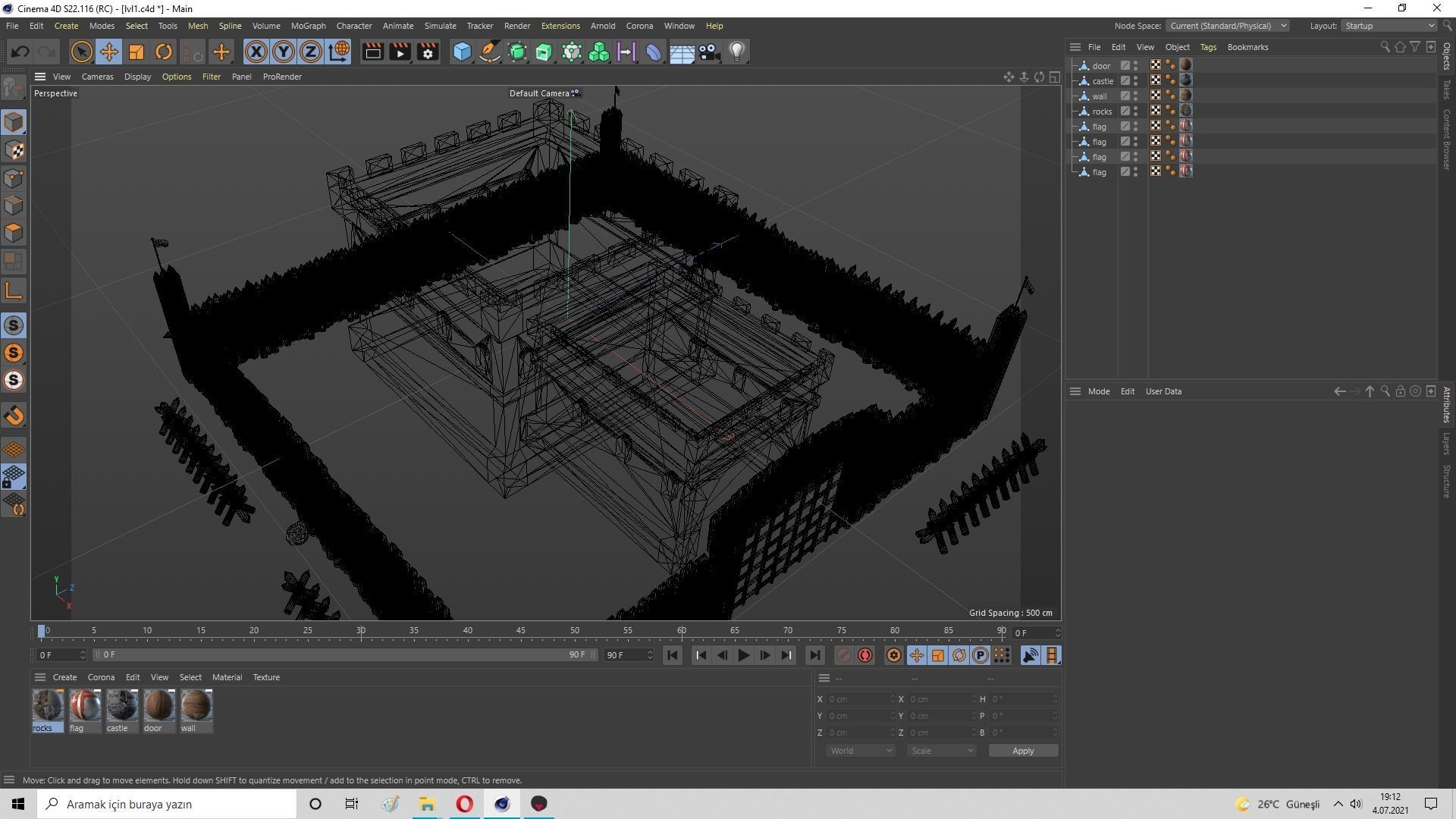 Medieval Castle Level 1  3D model_39