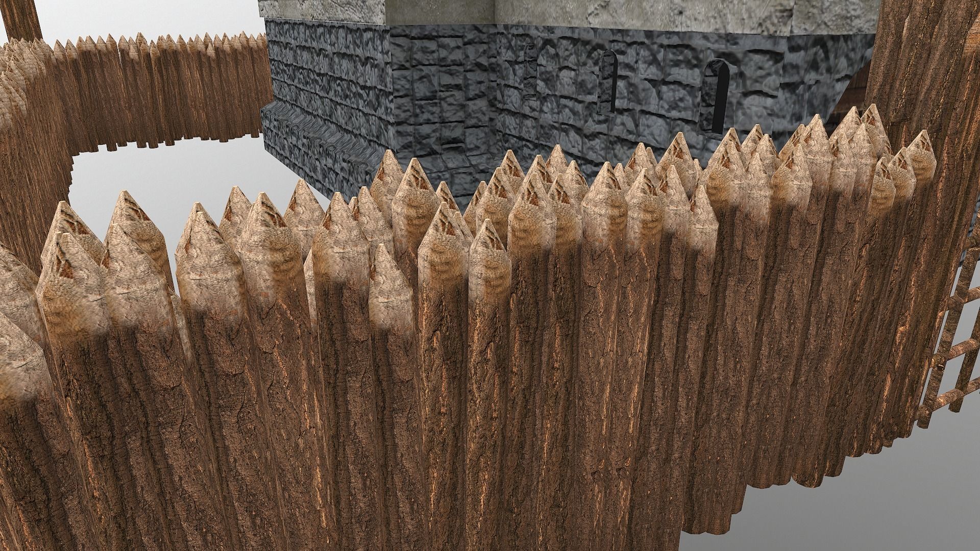 Medieval Castle Level 1  3D model_9