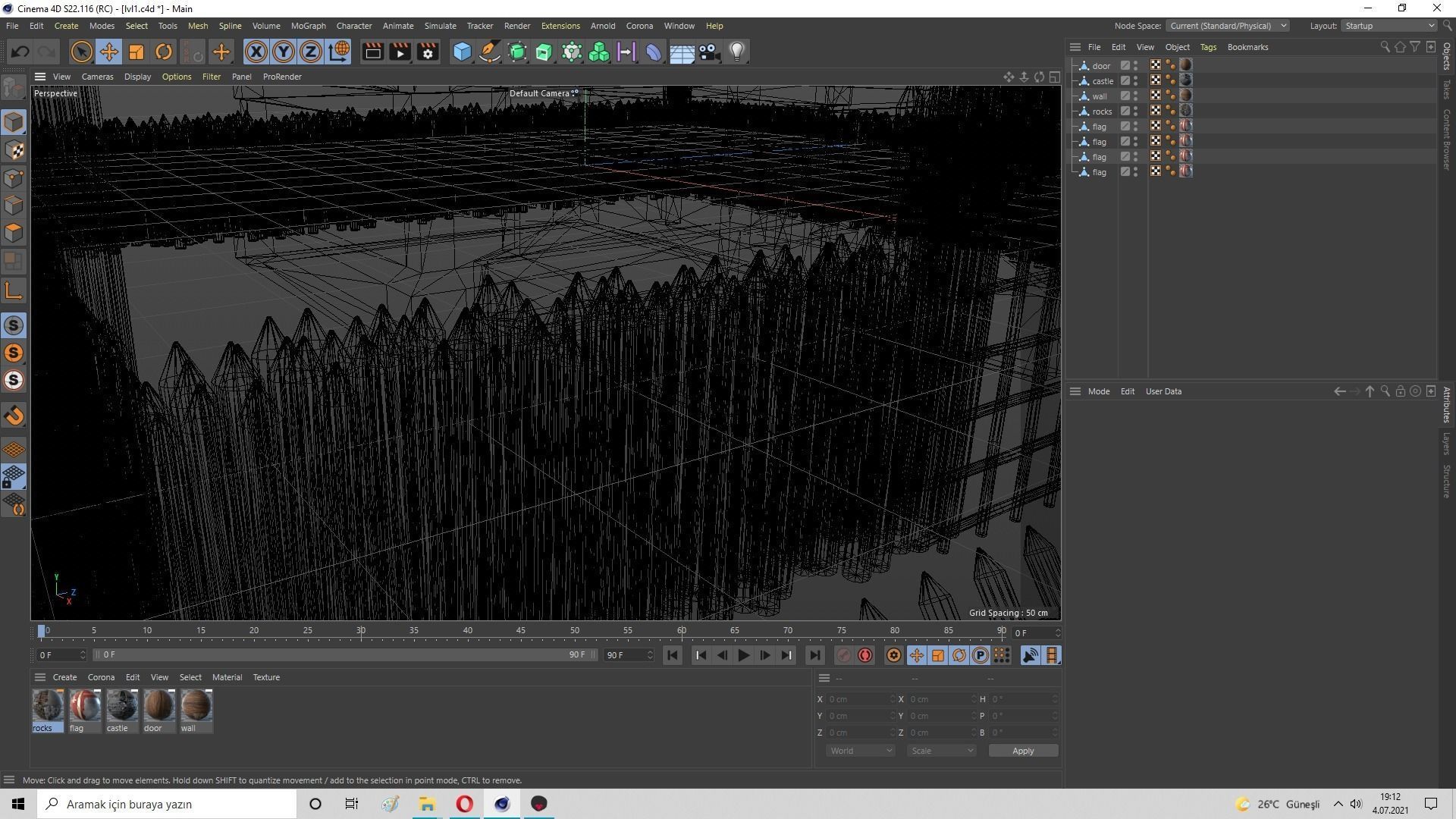Medieval Castle Level 1  3D model_41