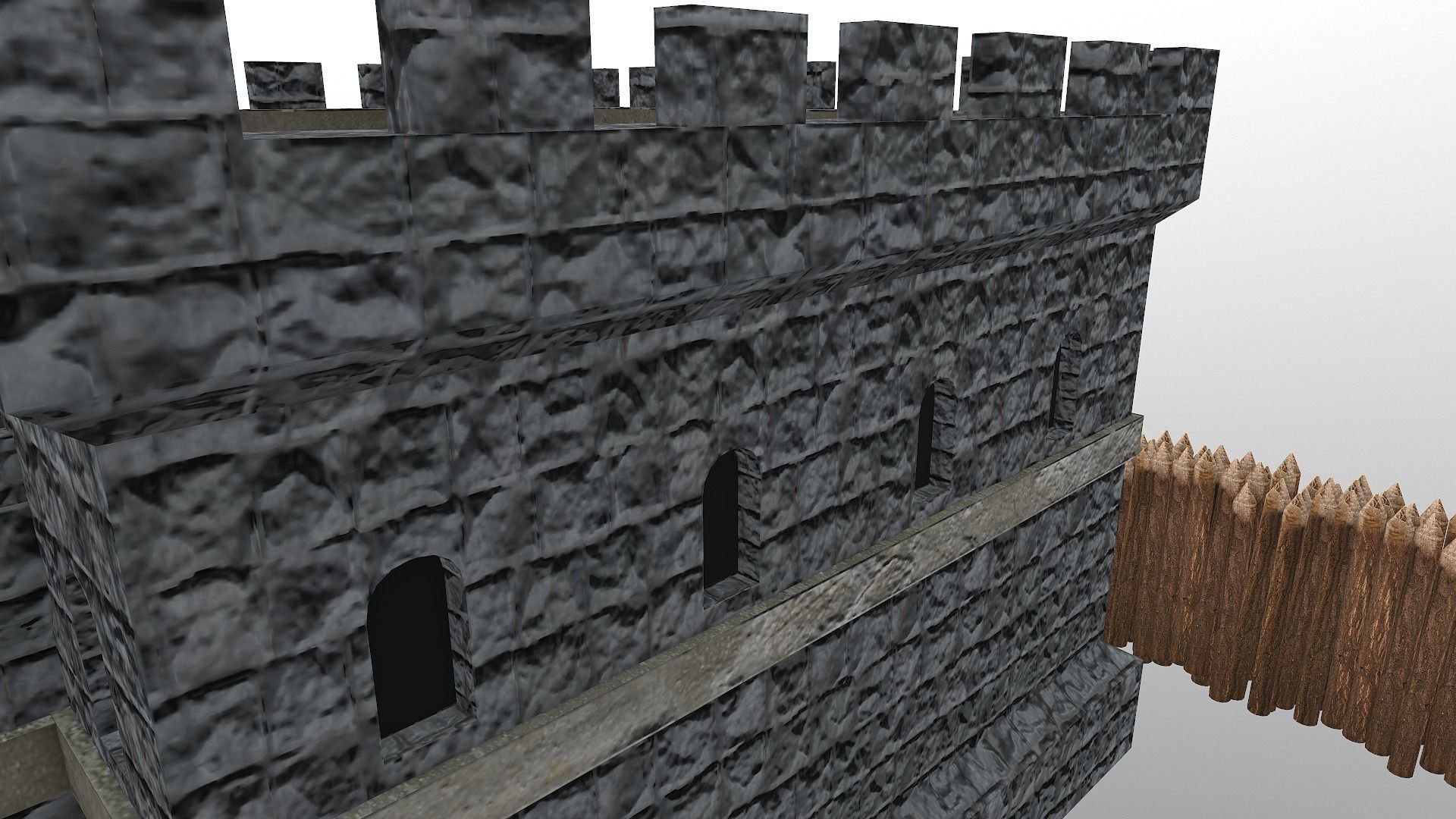 Medieval Castle Level 1  3D model_17
