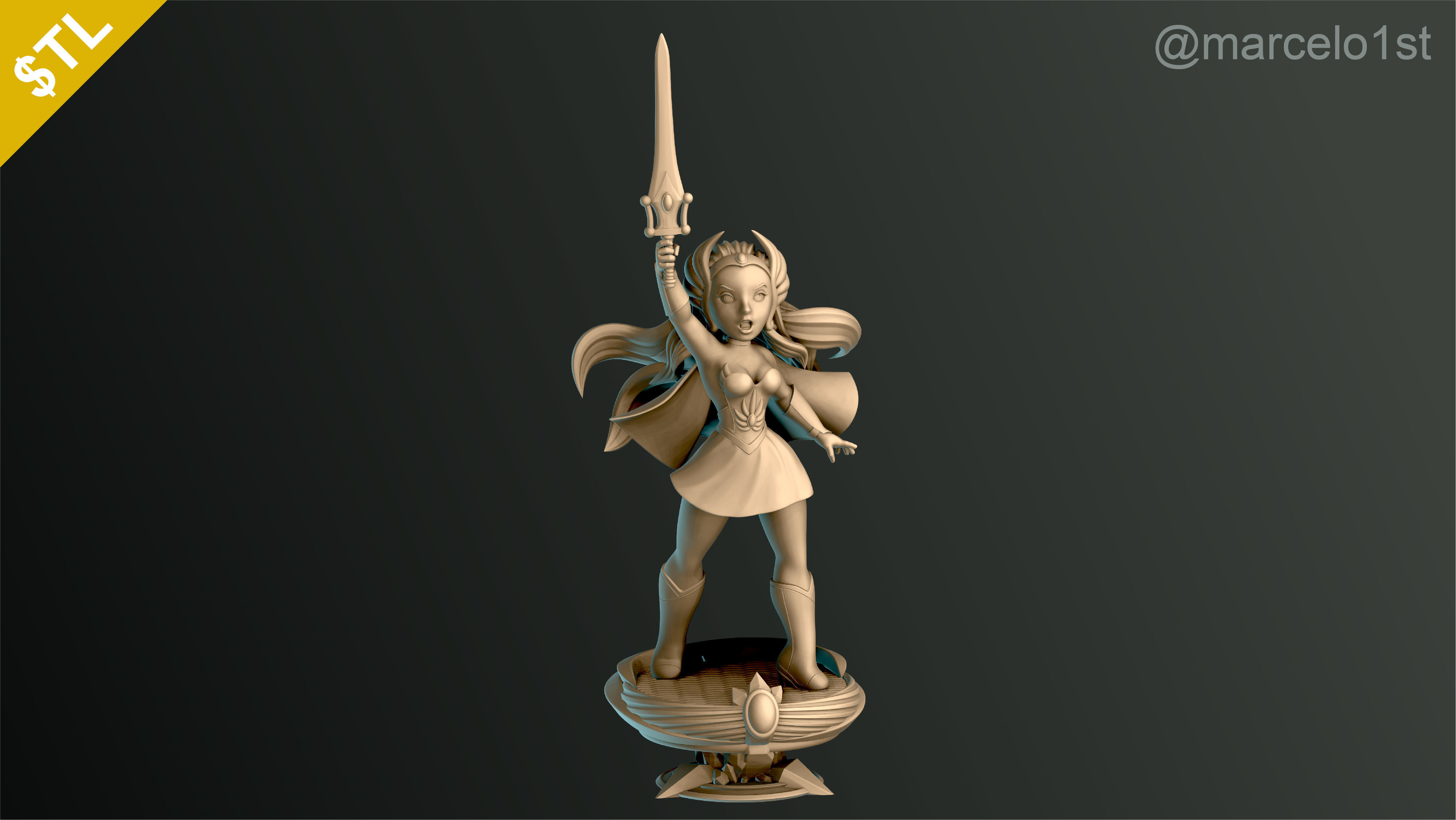 SHE-RA - CLASSIC PRINCESS ADORA 3D print model_3