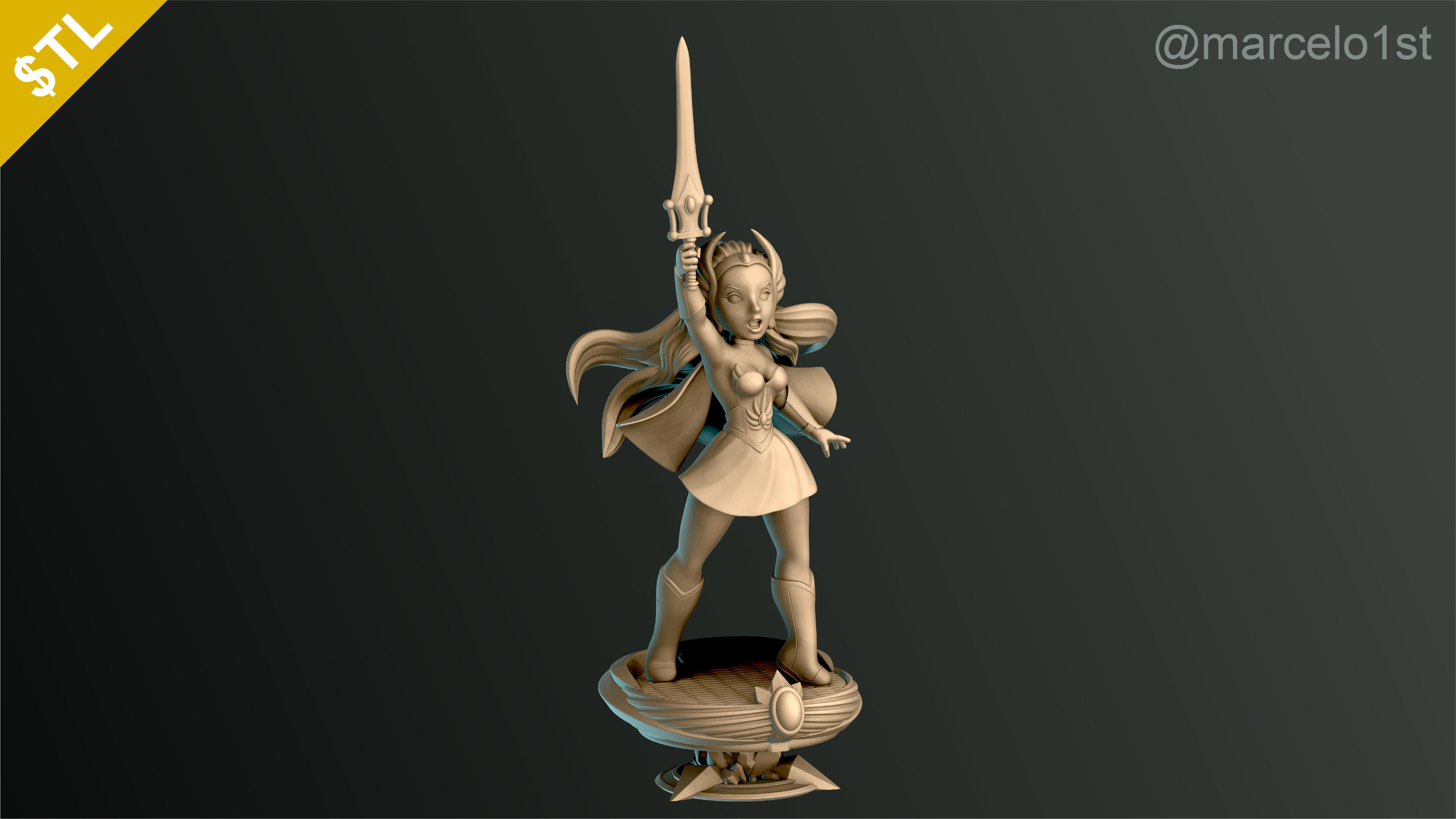 SHE-RA - CLASSIC PRINCESS ADORA 3D print model_4
