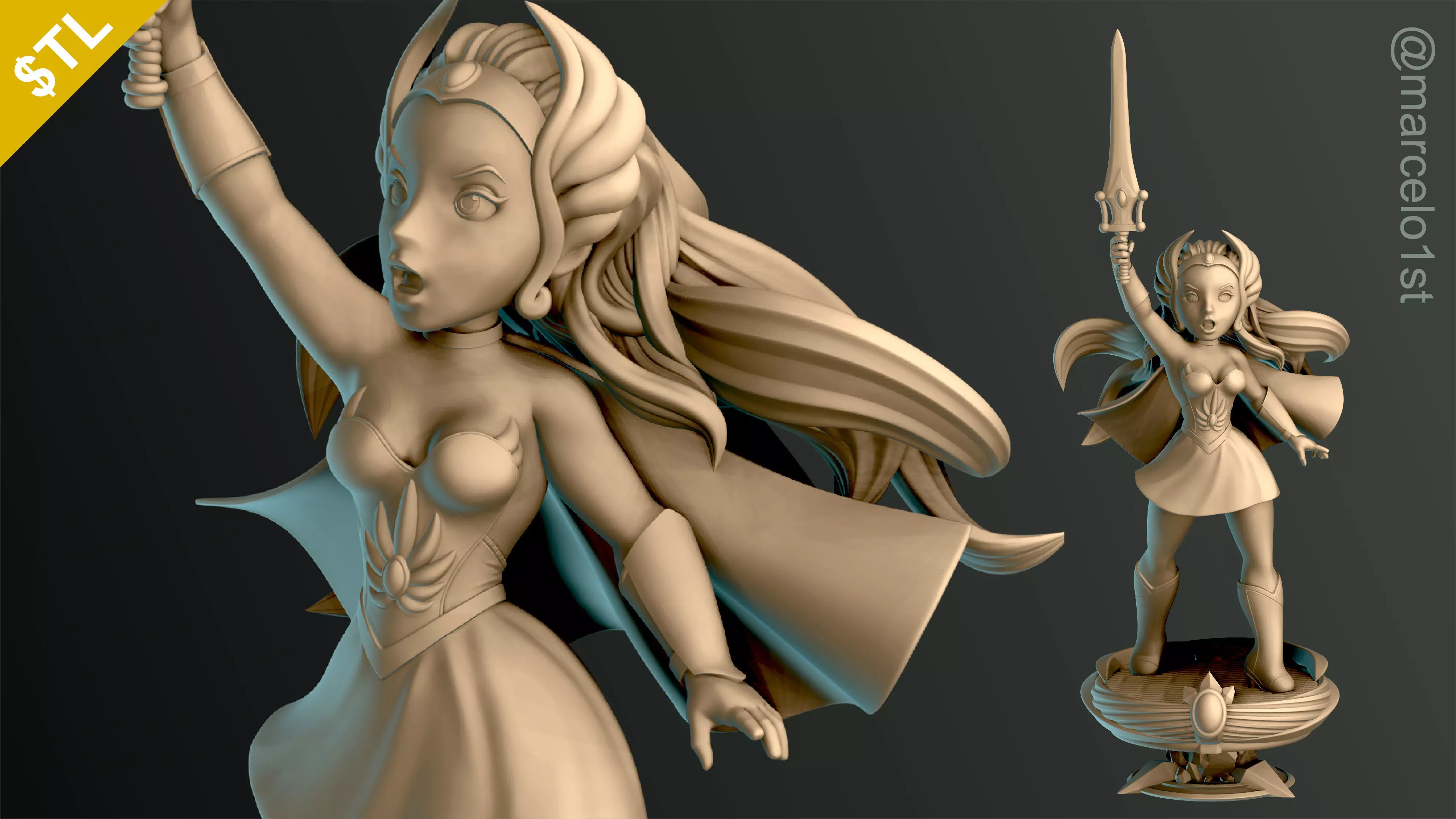 SHE-RA - CLASSIC PRINCESS ADORA 3D print model_0