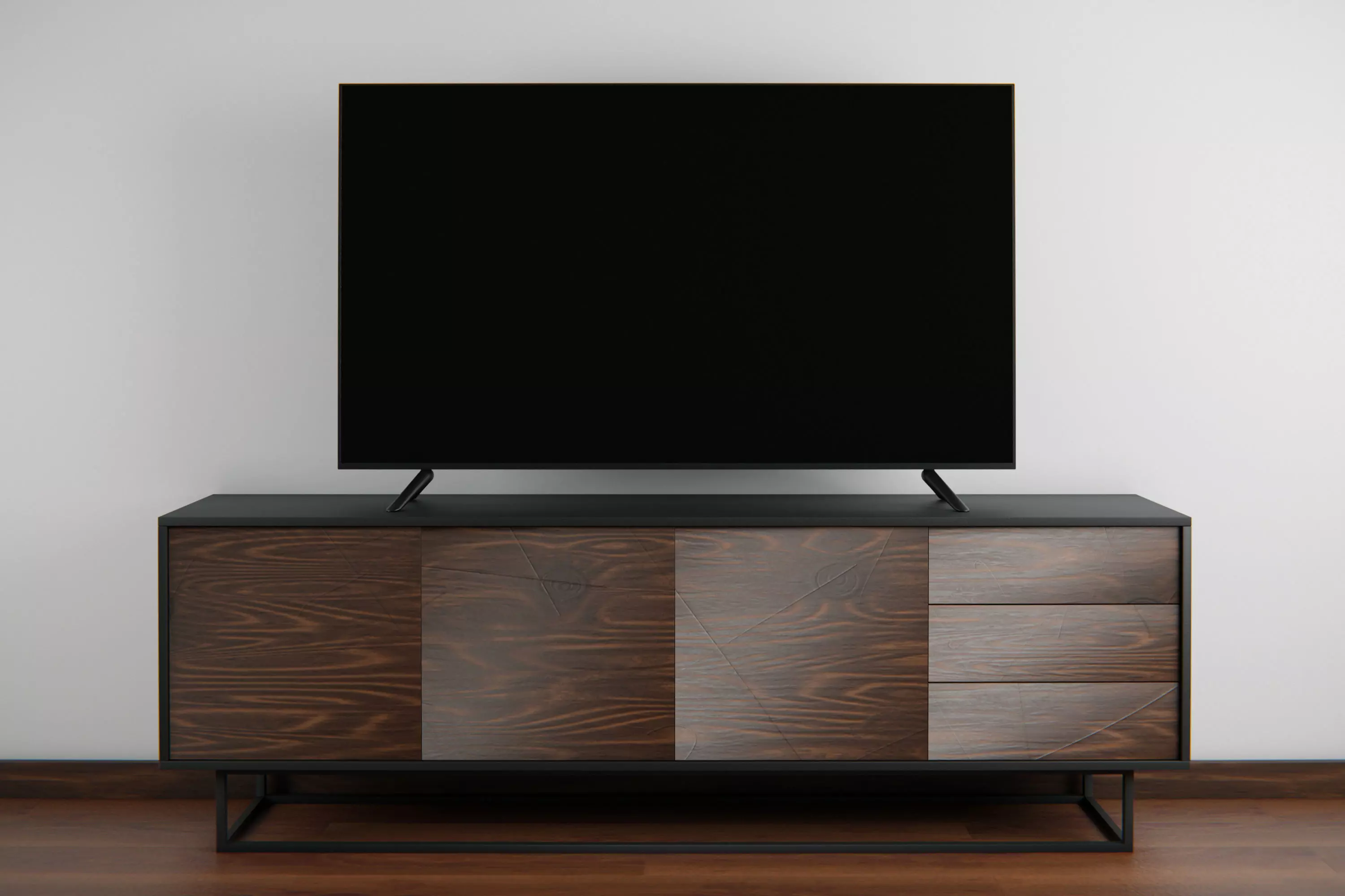 Set of TVs Low-poly 3D model_0