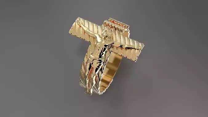 Jesus on Cross Ring 