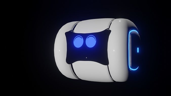 cute robot 3D  Low-poly 3D model