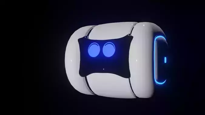 cute robot 3D  Low-poly 3D model