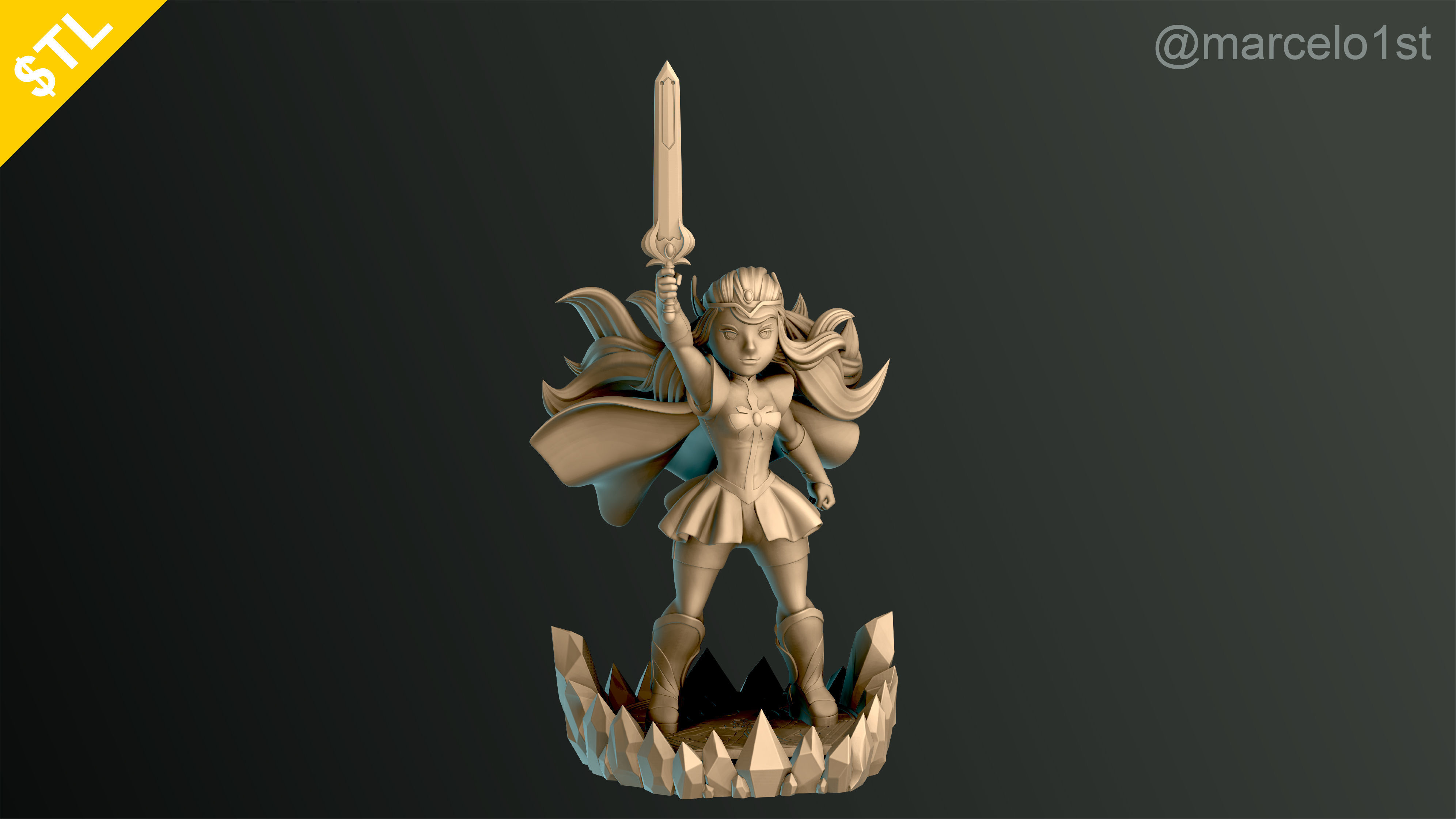 SHE-RA - PRINCESS ADORA NEW CARTOON 3D print model_3