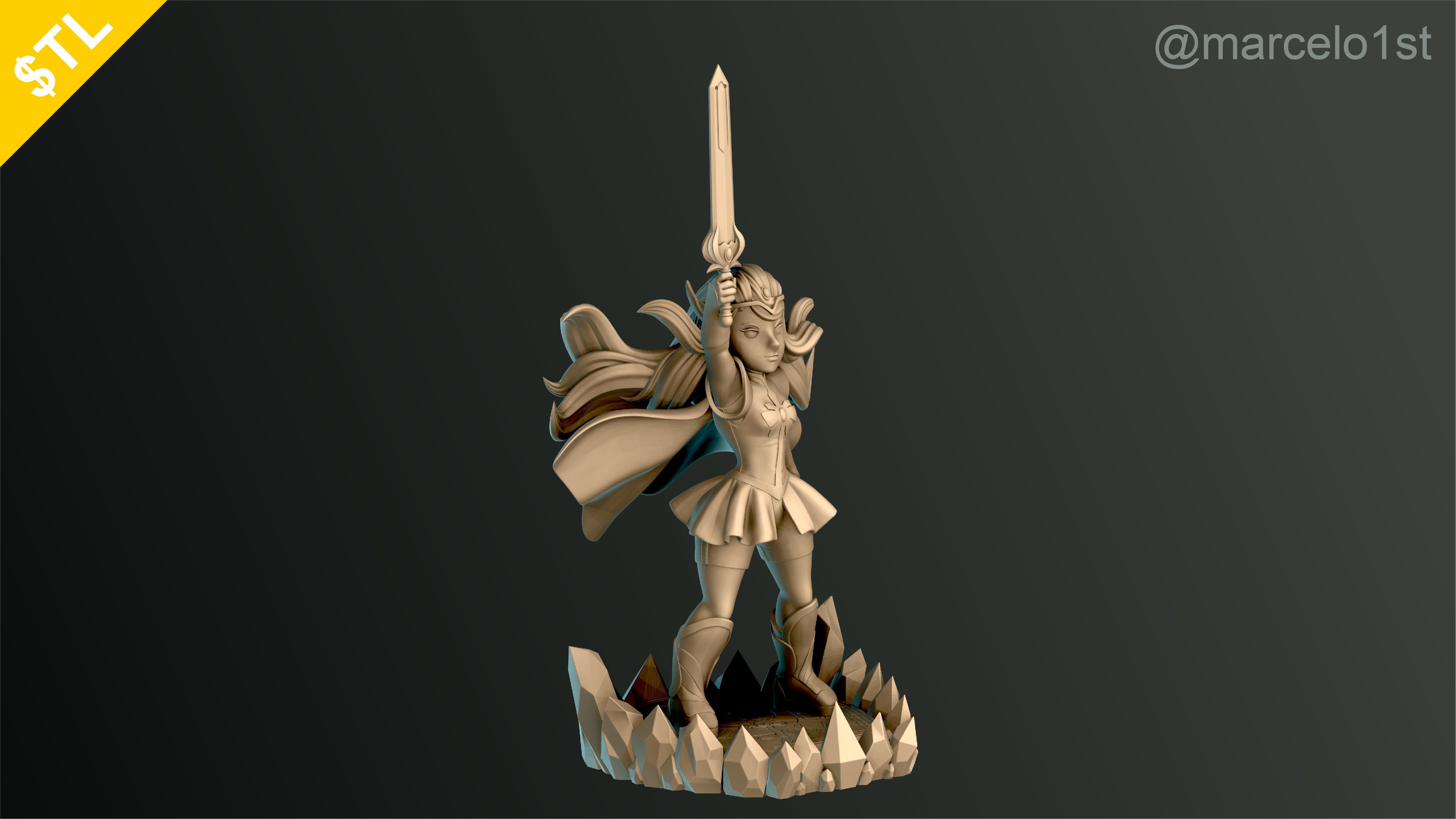 SHE-RA - PRINCESS ADORA NEW CARTOON 3D print model_5