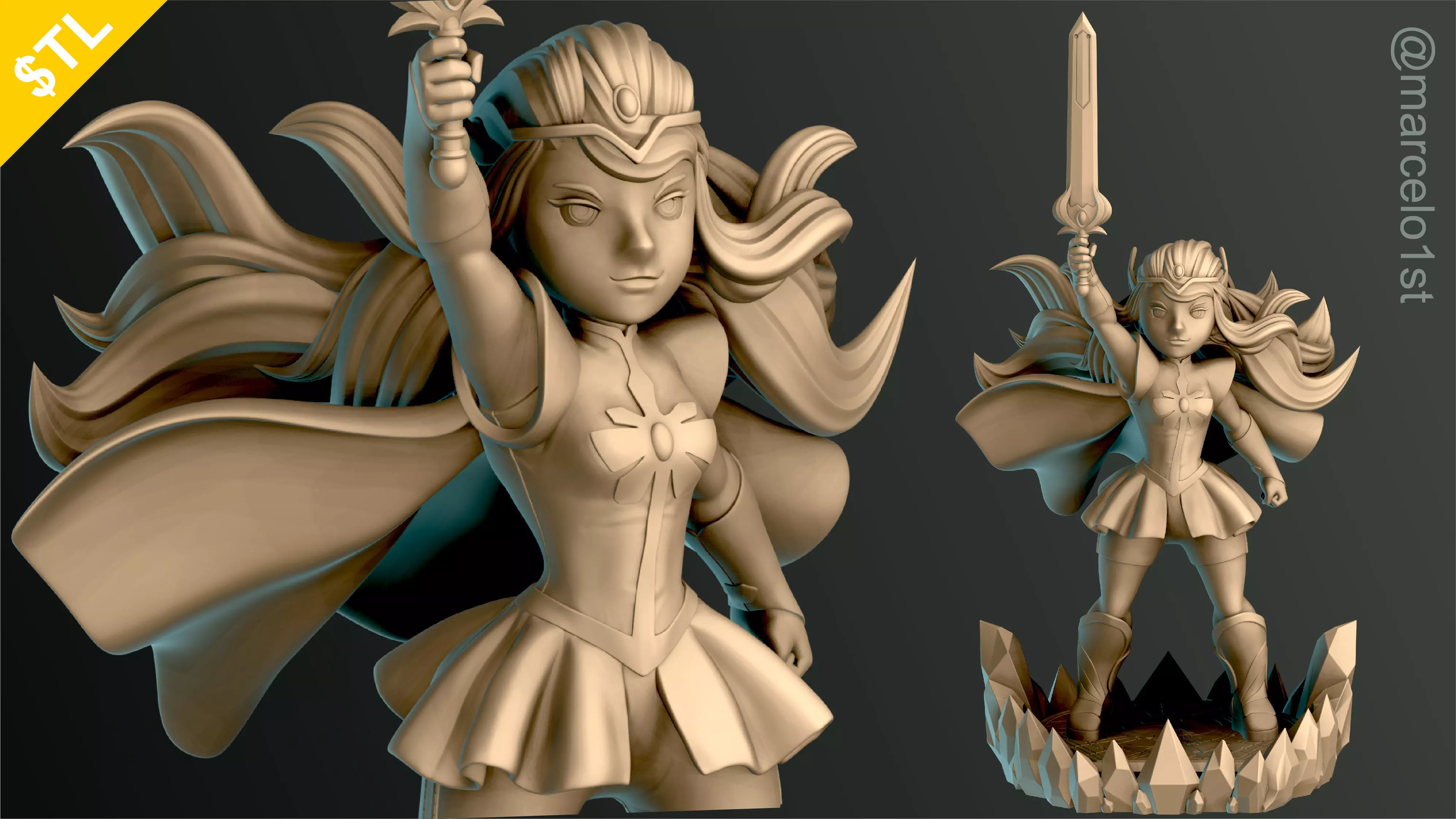SHE-RA - PRINCESS ADORA NEW CARTOON 3D print model_0