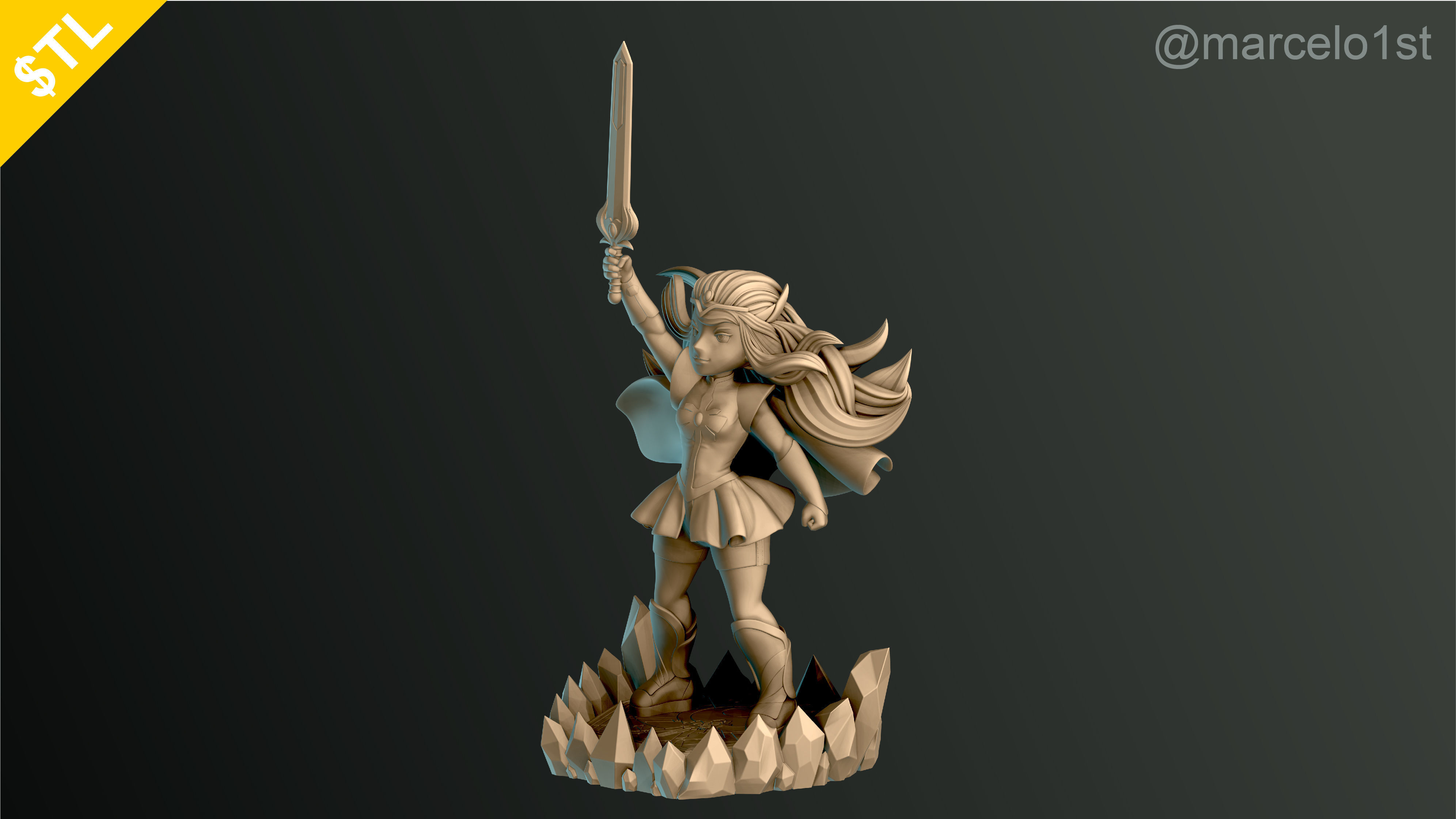 SHE-RA - PRINCESS ADORA NEW CARTOON 3D print model_16