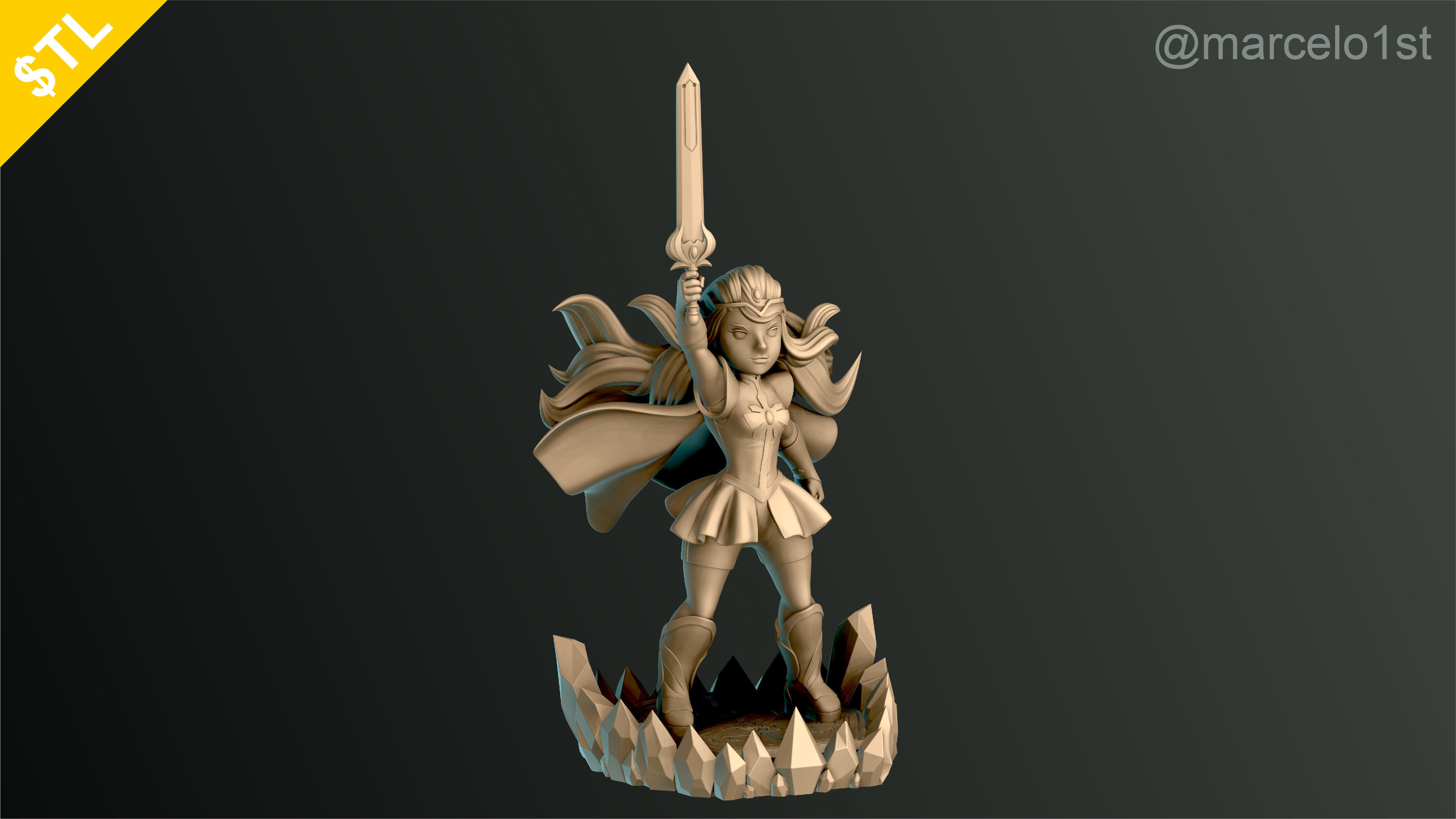 SHE-RA - PRINCESS ADORA NEW CARTOON 3D print model_4
