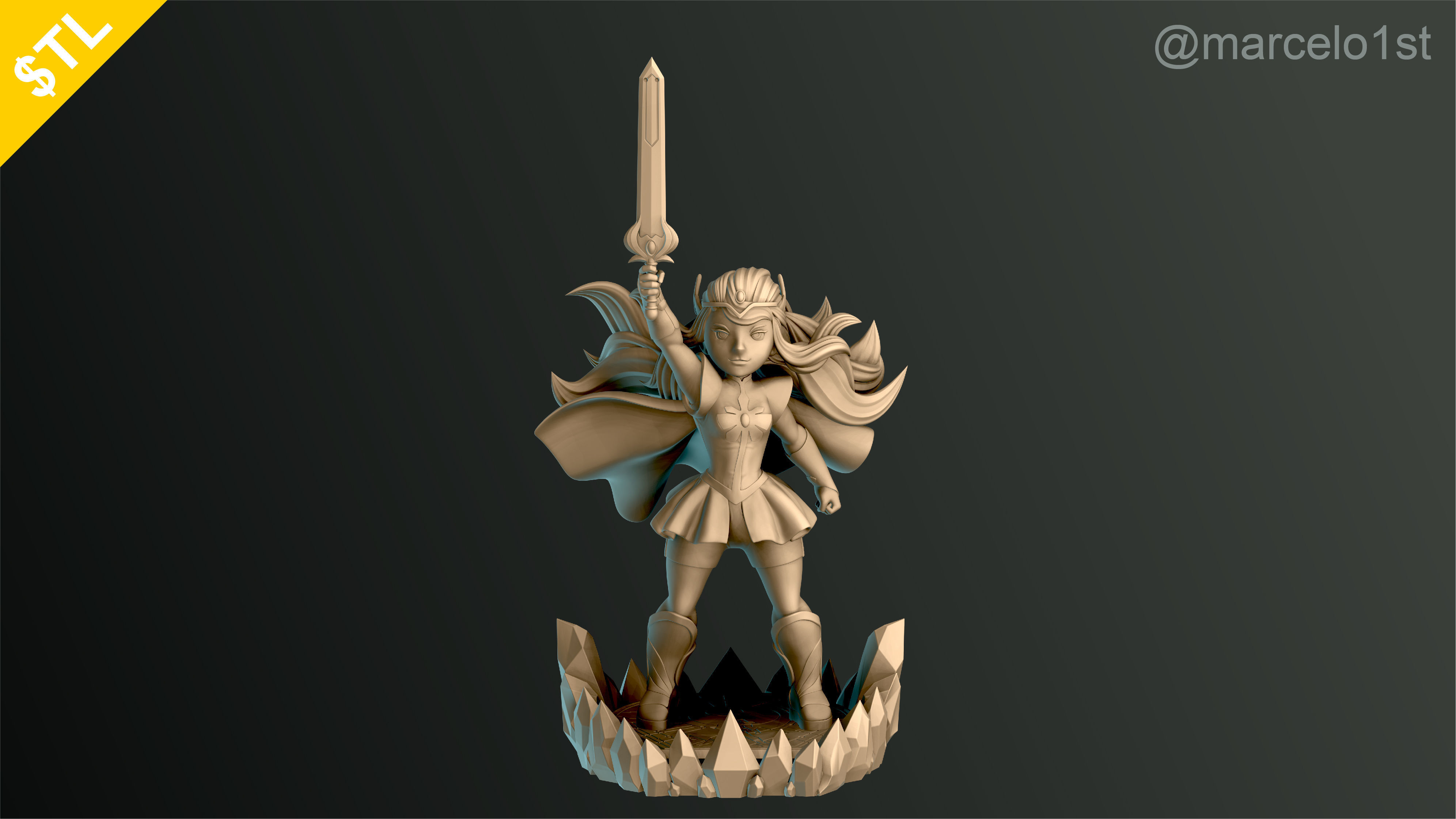 SHE-RA - PRINCESS ADORA NEW CARTOON 3D print model_1