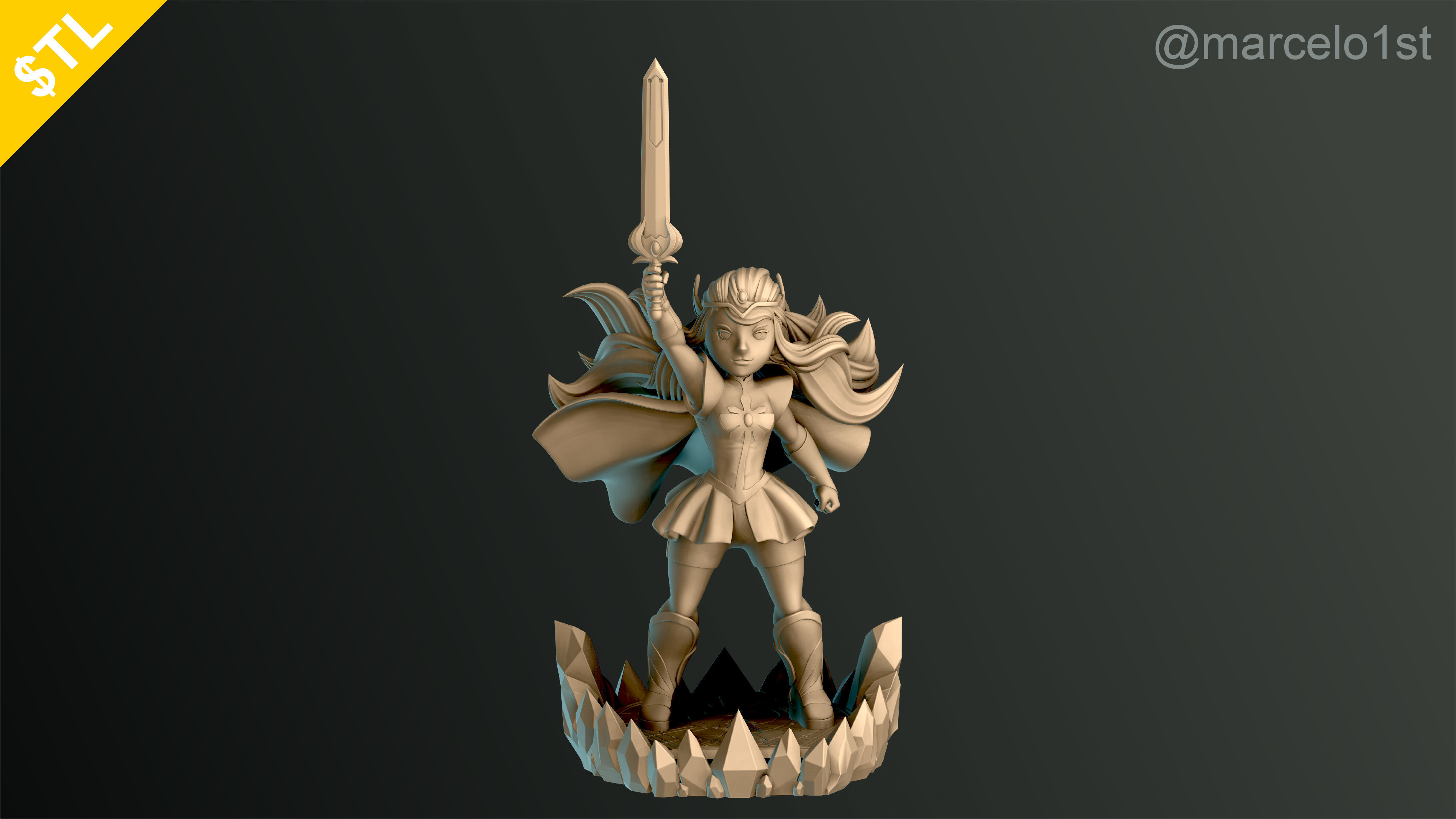 SHE-RA - PRINCESS ADORA NEW CARTOON 3D print model_2
