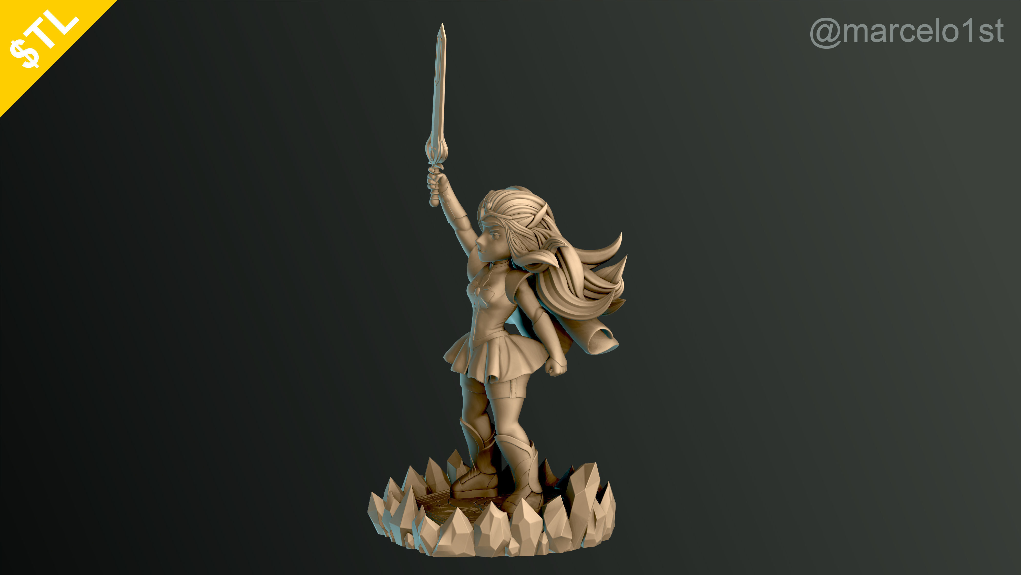 SHE-RA - PRINCESS ADORA NEW CARTOON 3D print model_15