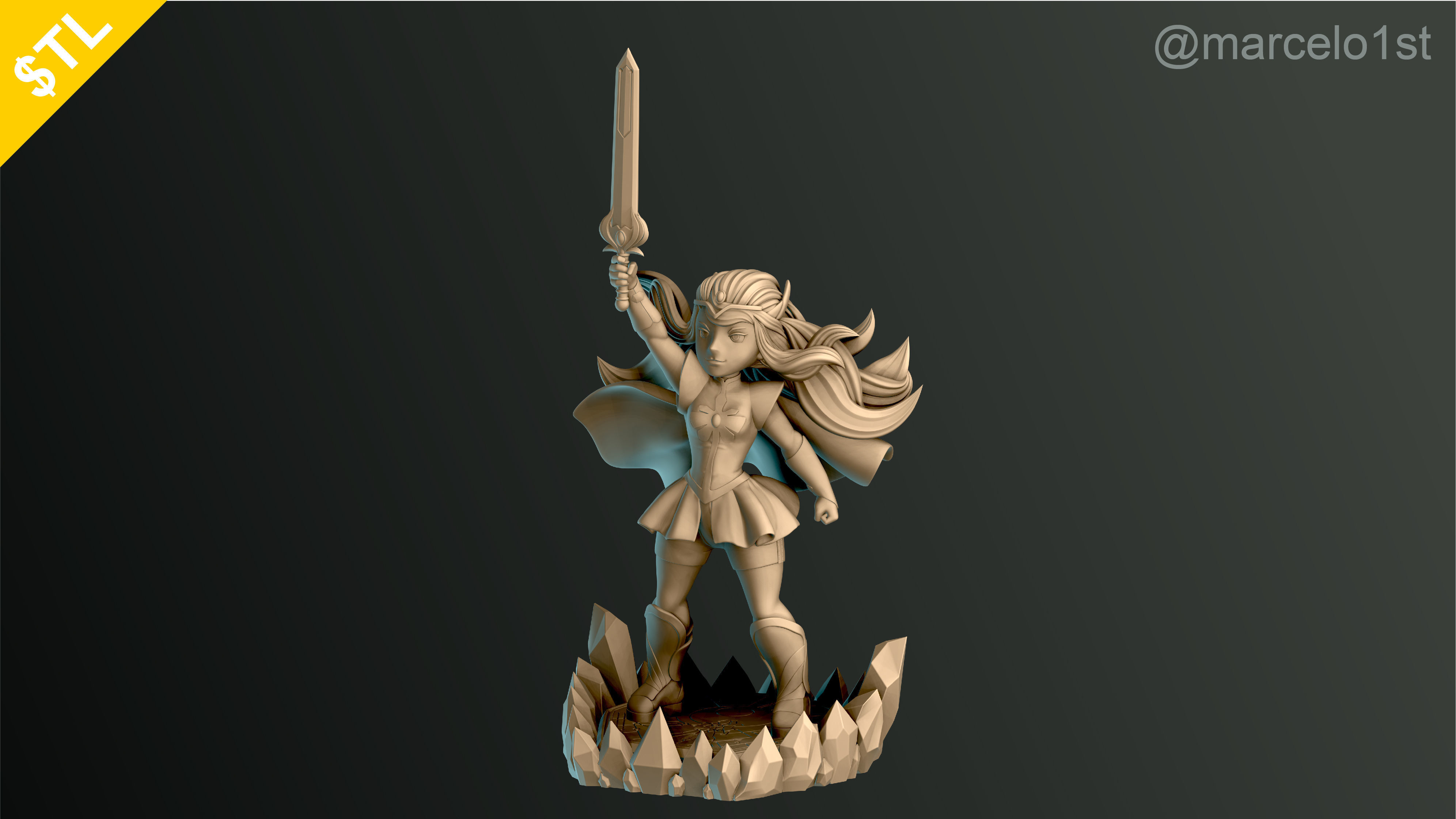 SHE-RA - PRINCESS ADORA NEW CARTOON 3D print model_17