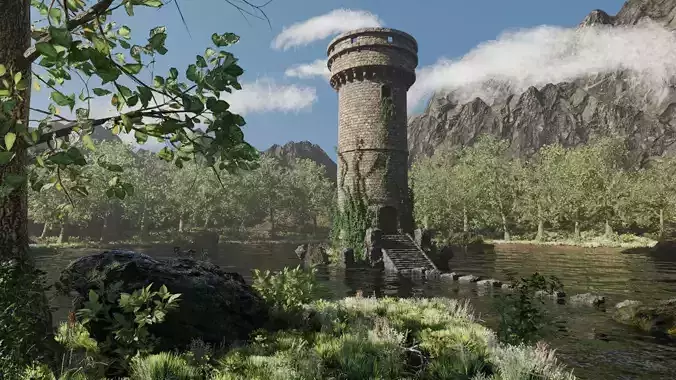 Tower Scene 3D model