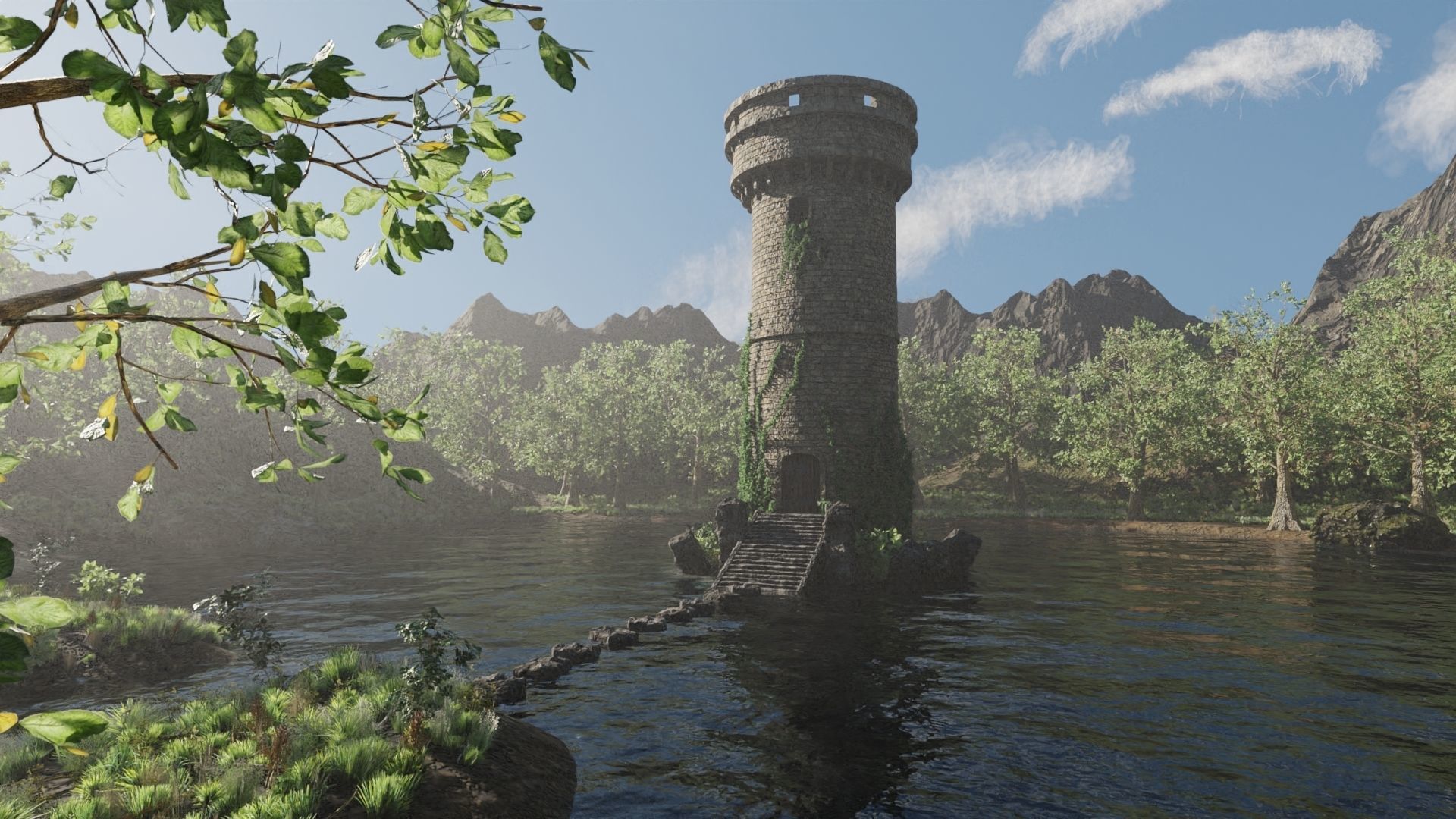 Tower Scene 3D model_4