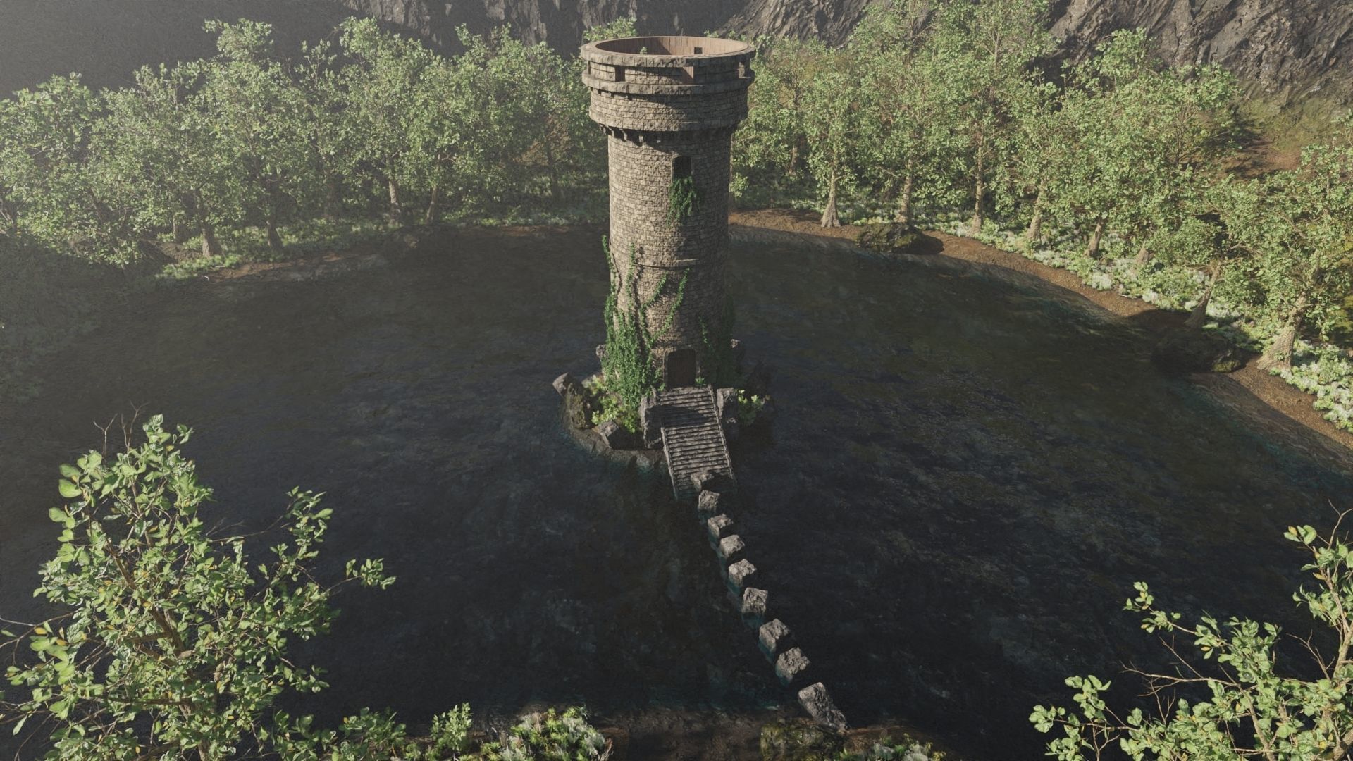 Tower Scene 3D model_3