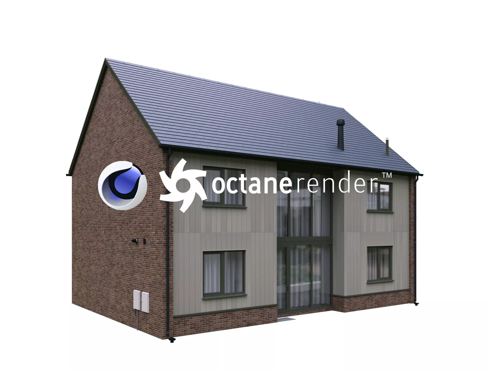 HOUSE PLOT-C3 - octane 3D model_0