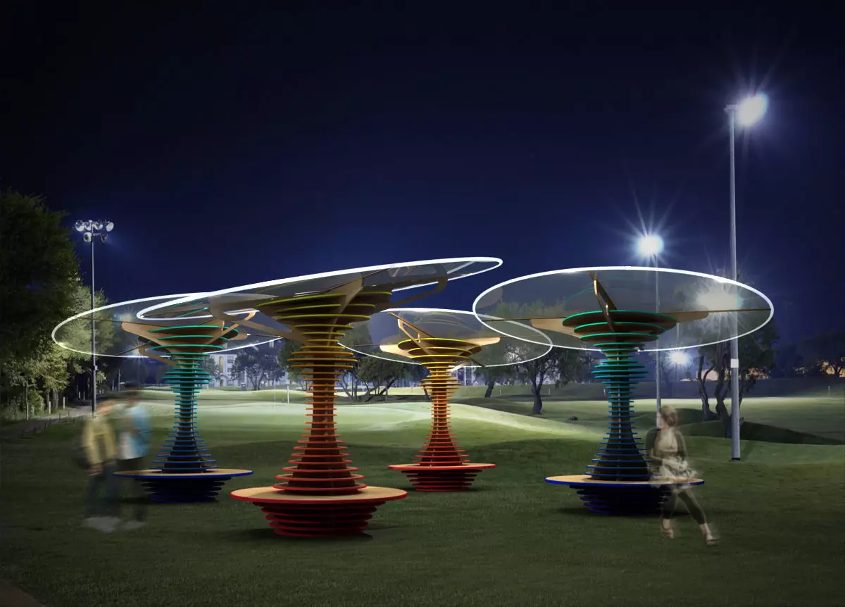 sheltered bench 3D model_0