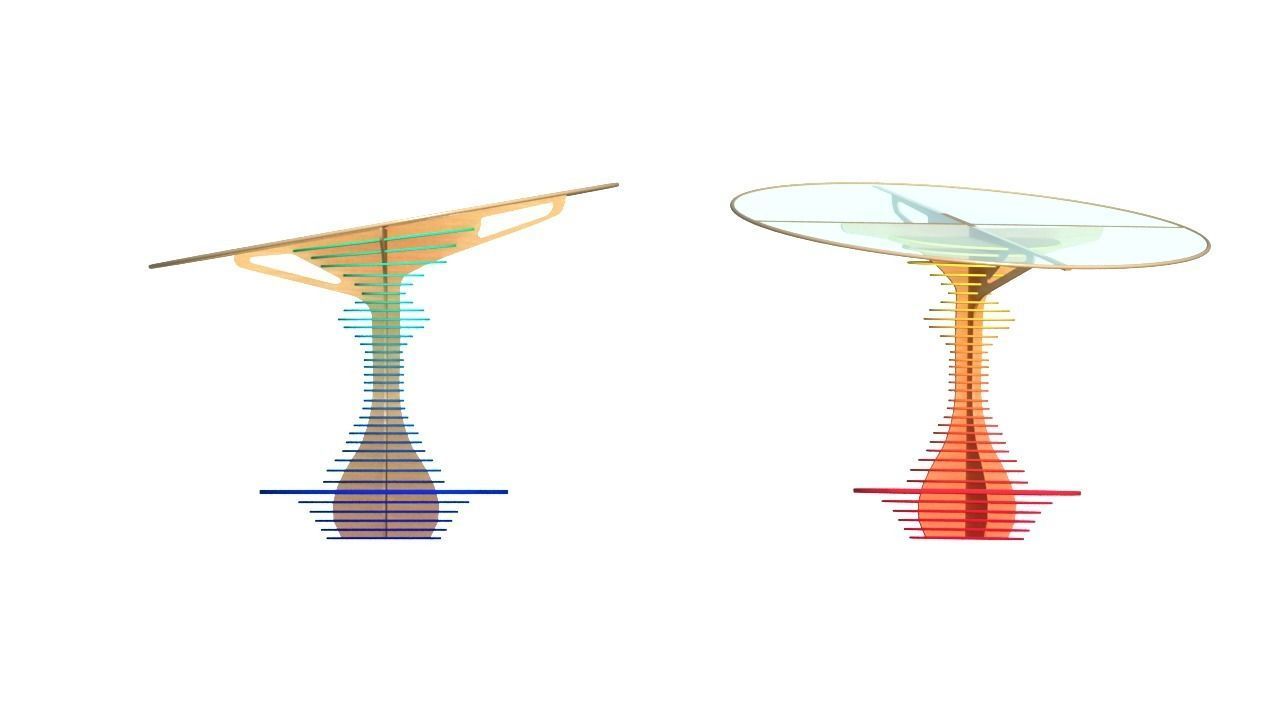 sheltered bench 3D model_2