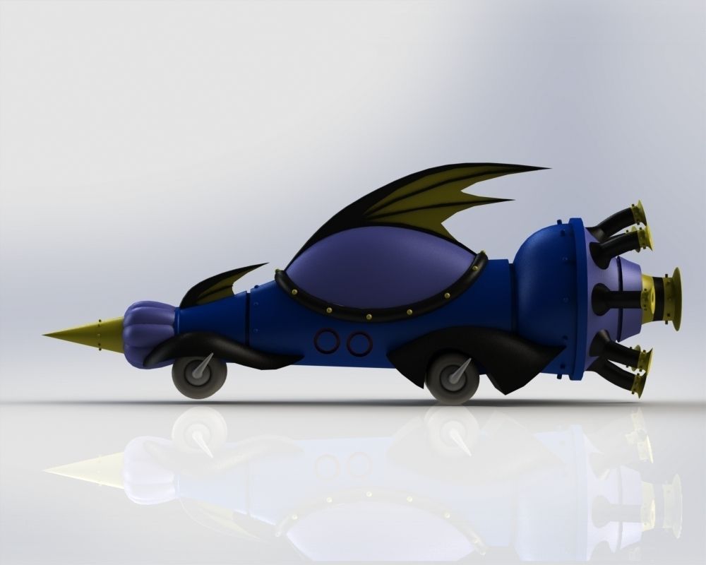  Wacky Races - the mean machine Free 3D print model_4