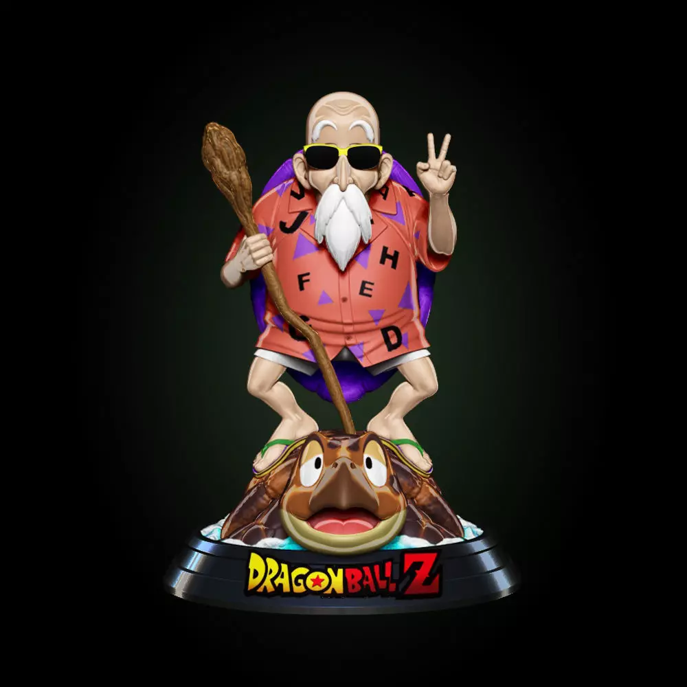 Dragonball Master Roshi Full diorama 3D print model_0