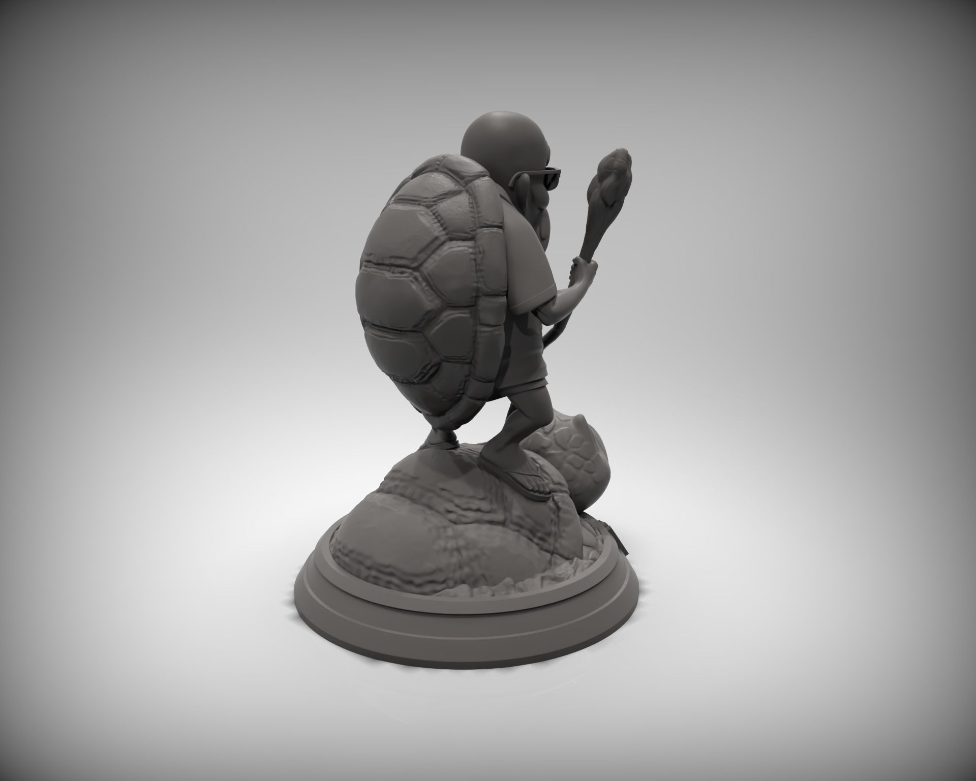 Dragonball Master Roshi Full diorama 3D print model_6