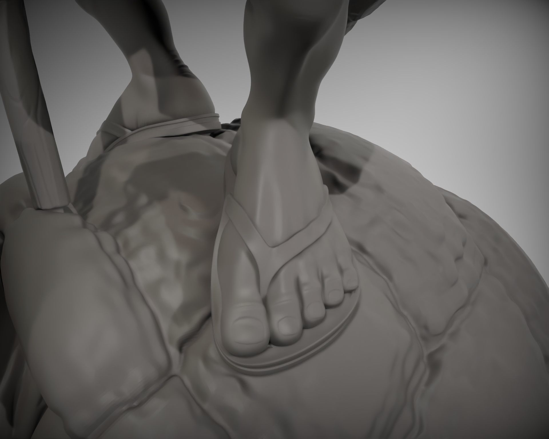 Dragonball Master Roshi Full diorama 3D print model_11