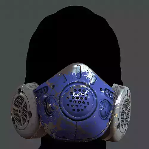 Gas mask helmet 3d model scifi Low-poly Low-poly 3D model