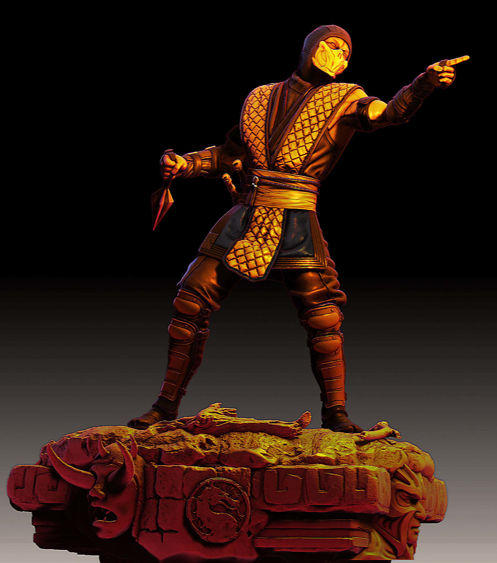 Scorpion Mortal Kombat fan art 3D print model_1