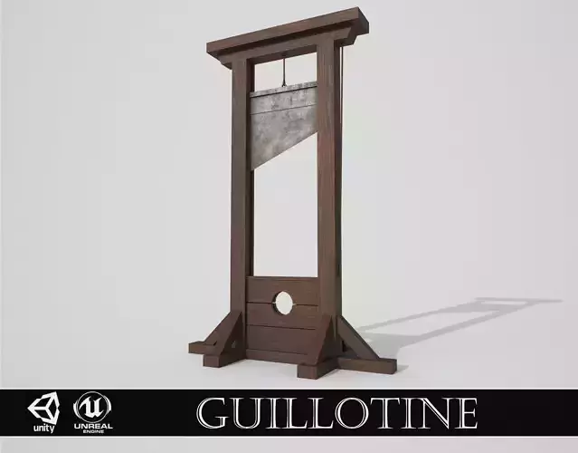 Medieval Guillotine Low-poly 3D model