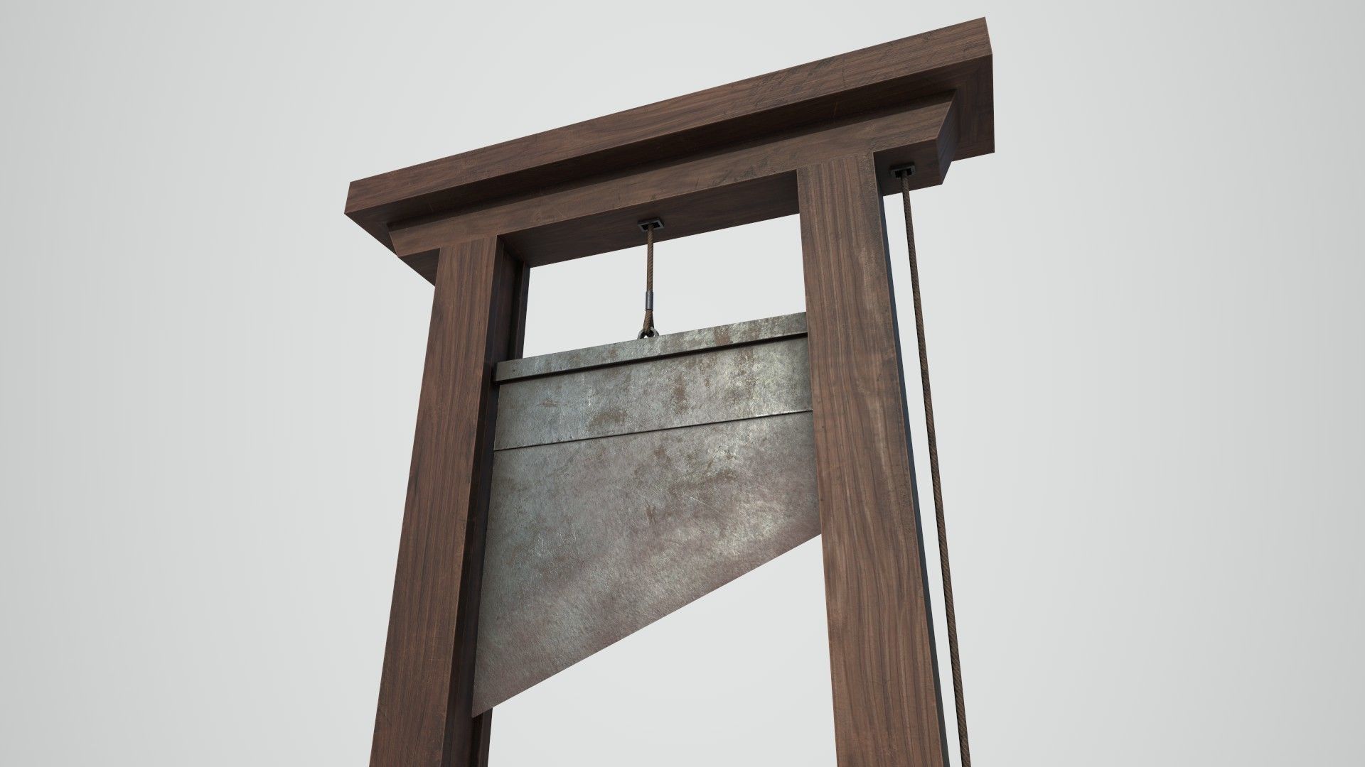 Medieval Guillotine Low-poly 3D model_12