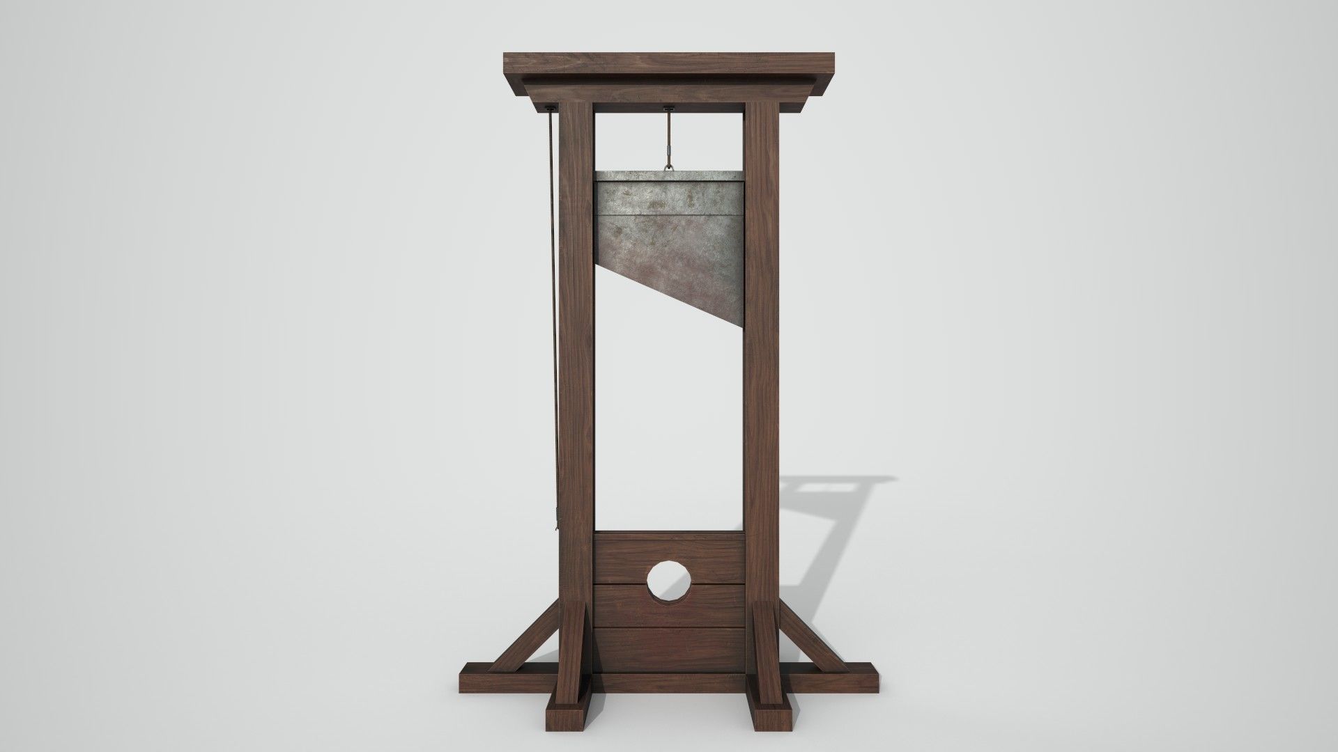 Medieval Guillotine Low-poly 3D model_11
